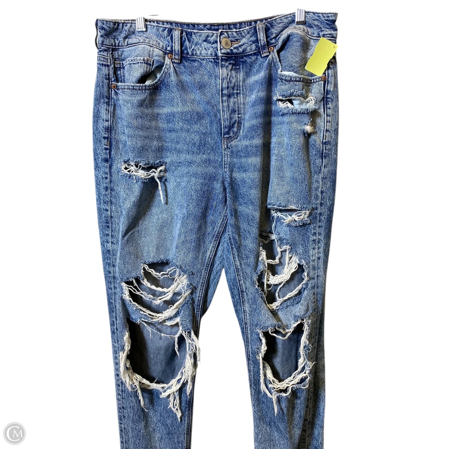 Jeans Straight By American Eagle In Blue Denim, Size: 14