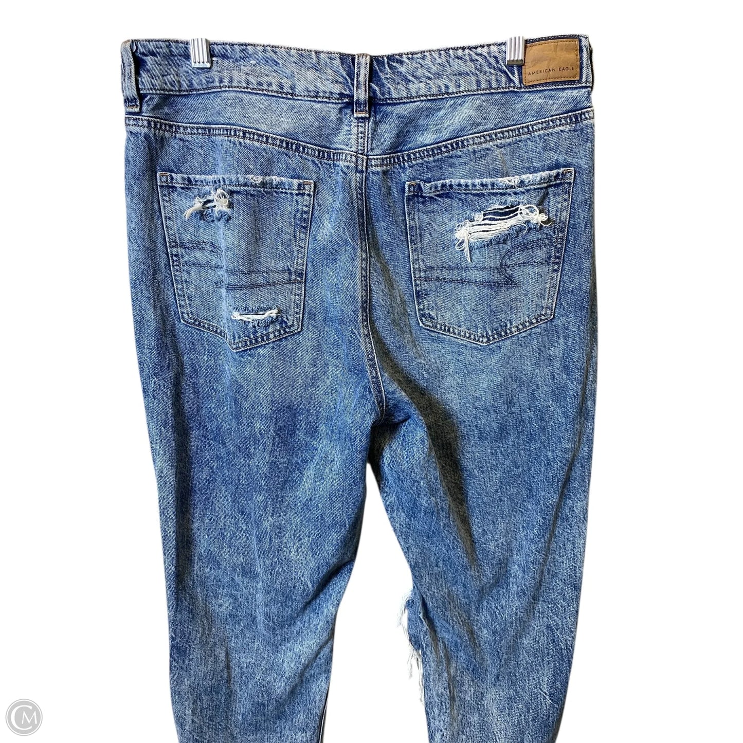 Jeans Straight By American Eagle In Blue Denim, Size: 14