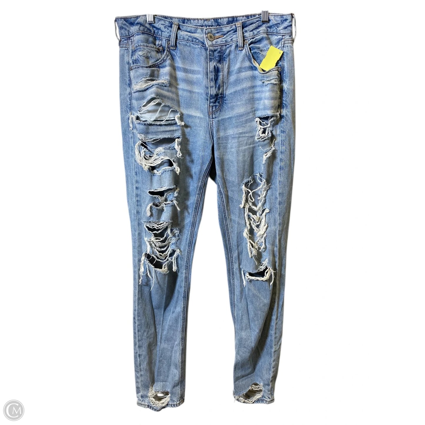 Jeans Straight By American Eagle In Blue Denim, Size: 12l