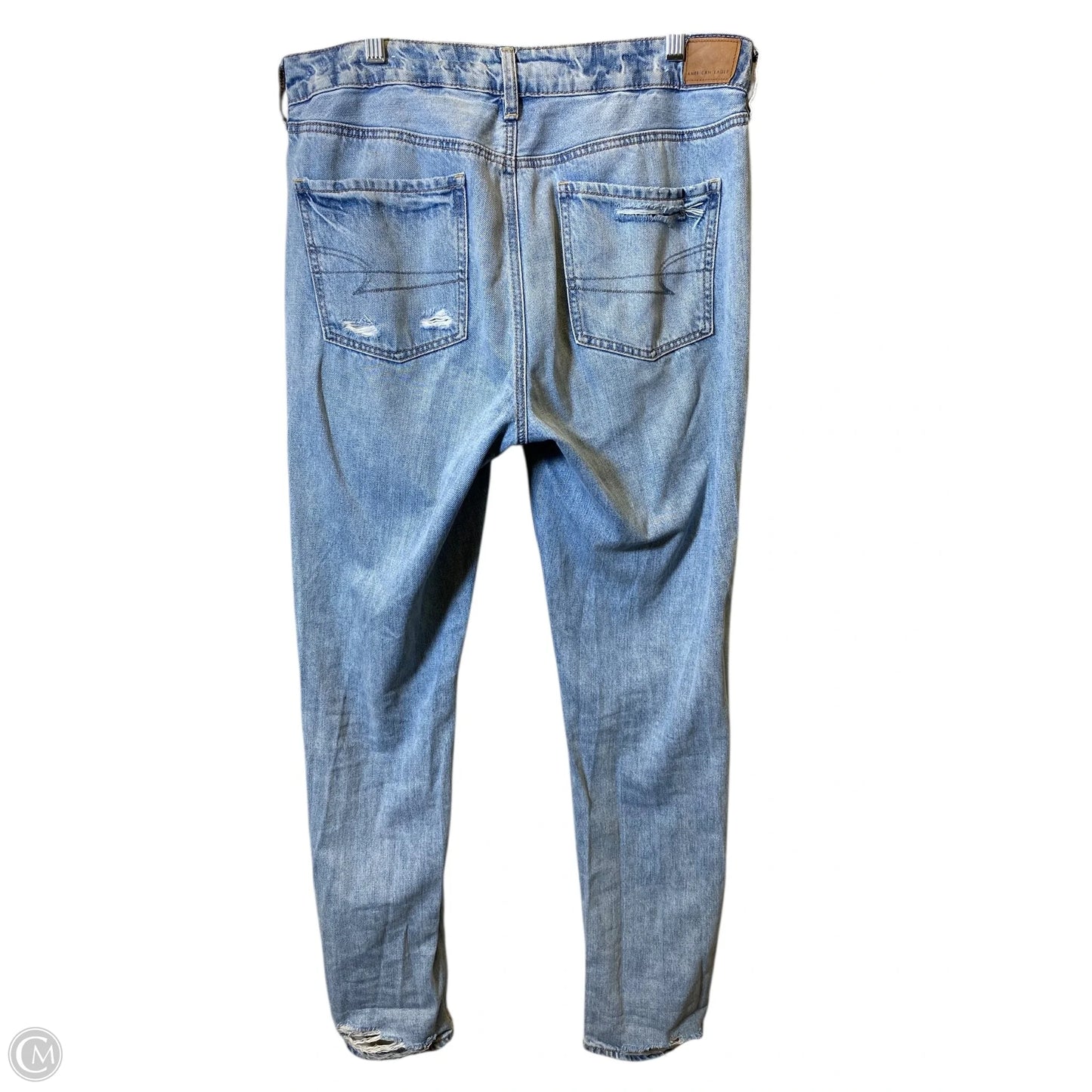 Jeans Straight By American Eagle In Blue Denim, Size: 12l
