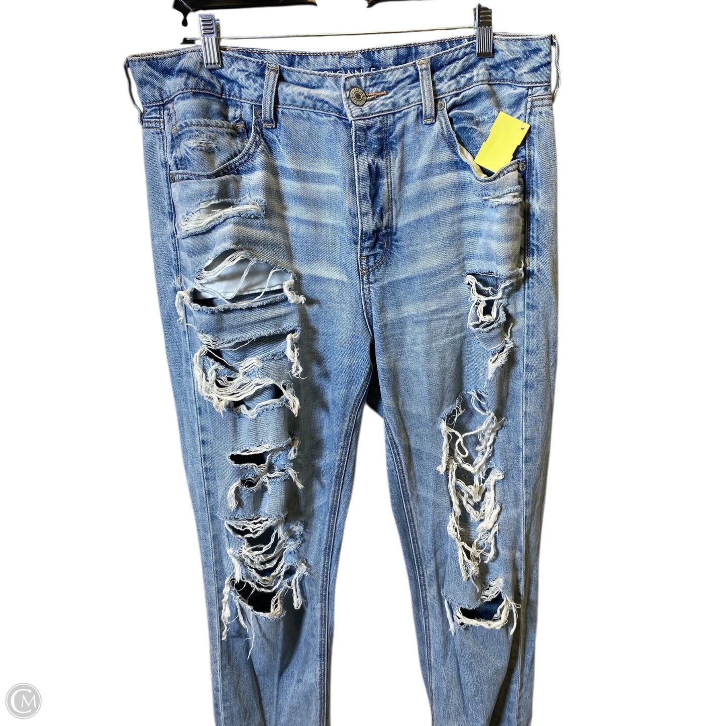 Jeans Straight By American Eagle In Blue Denim, Size: 12l