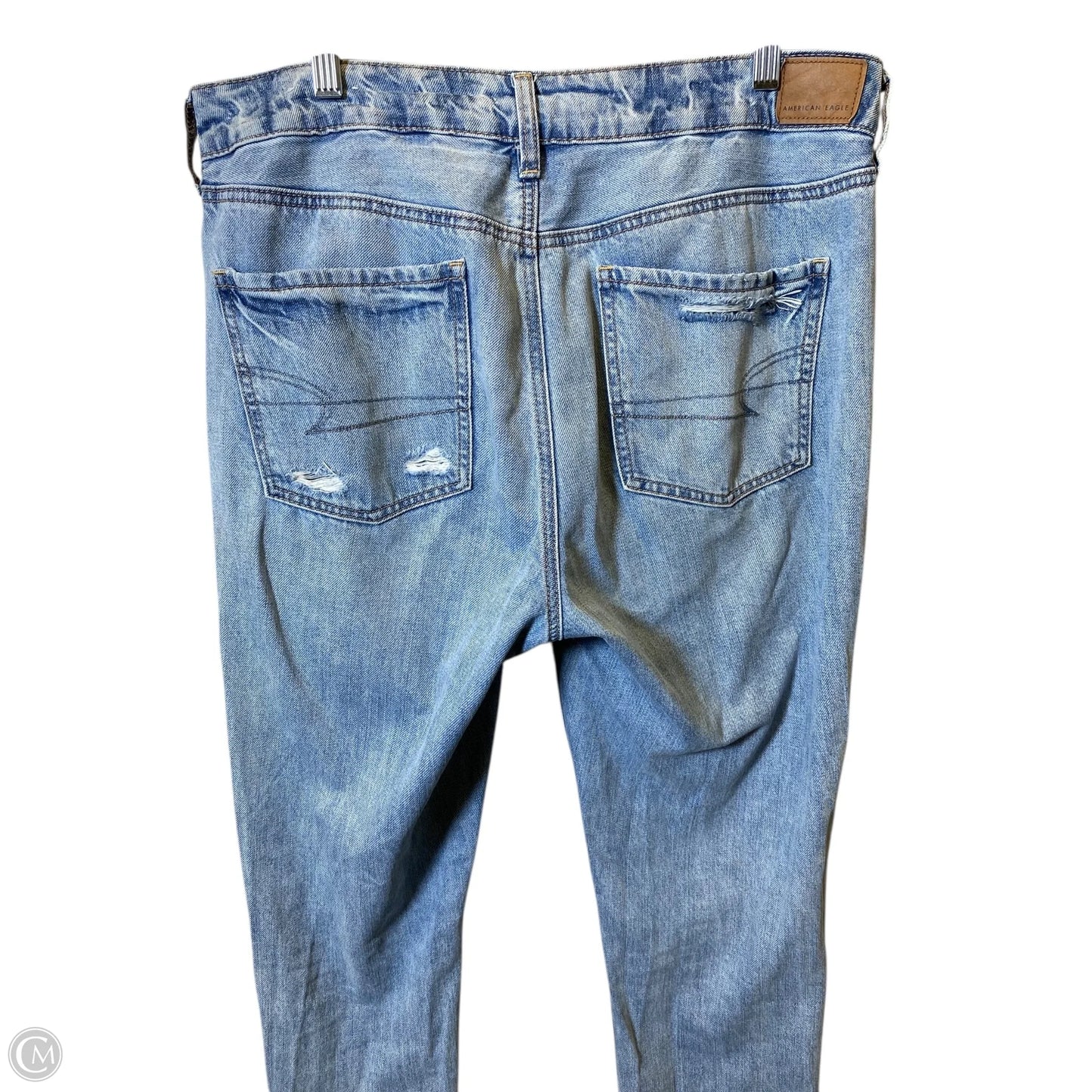 Jeans Straight By American Eagle In Blue Denim, Size: 12l