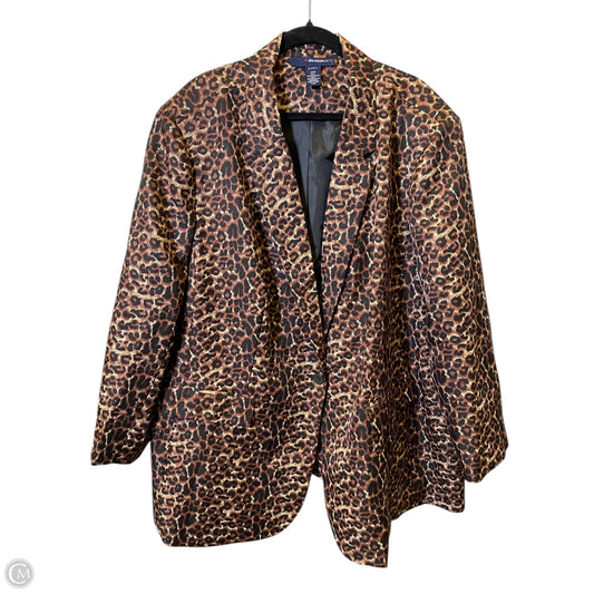 Blazer By Denim 24/7 In Animal Print, Size: 4x