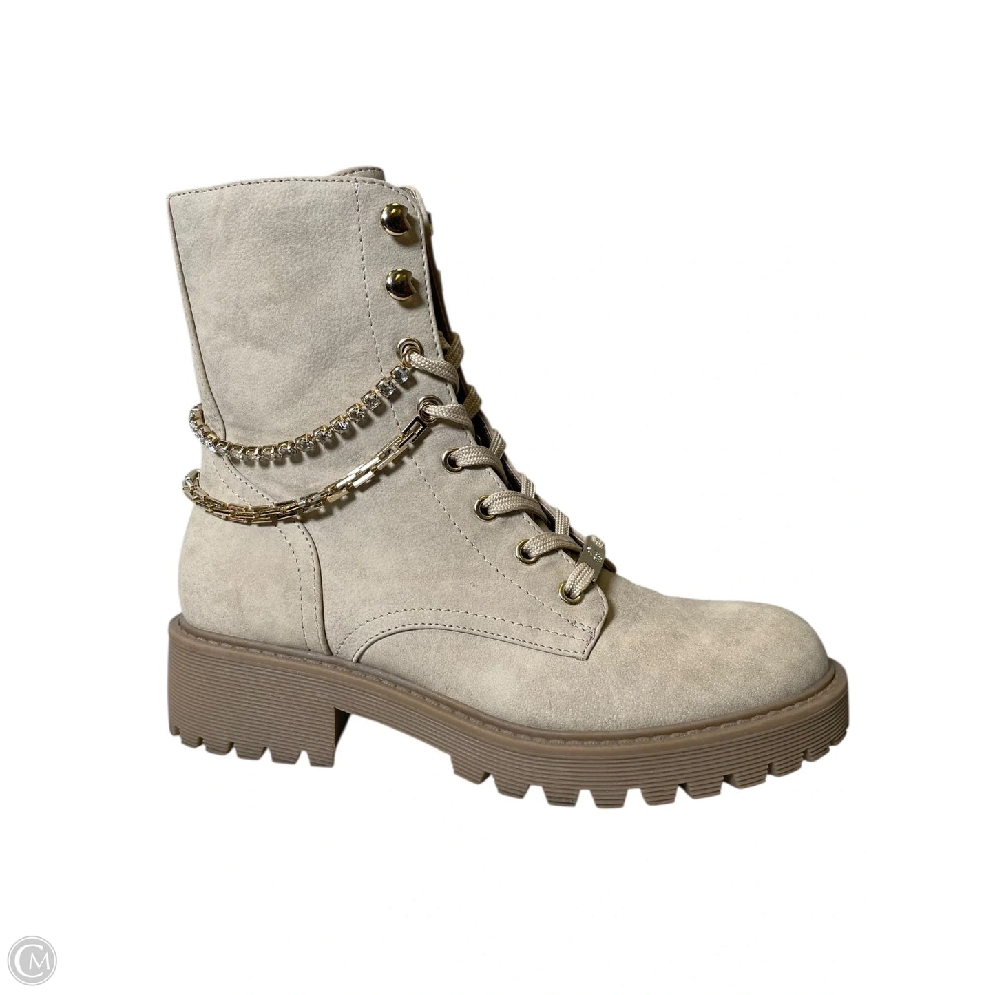 Boots Combat By Clothes Mentor In Beige, Size: 7.5