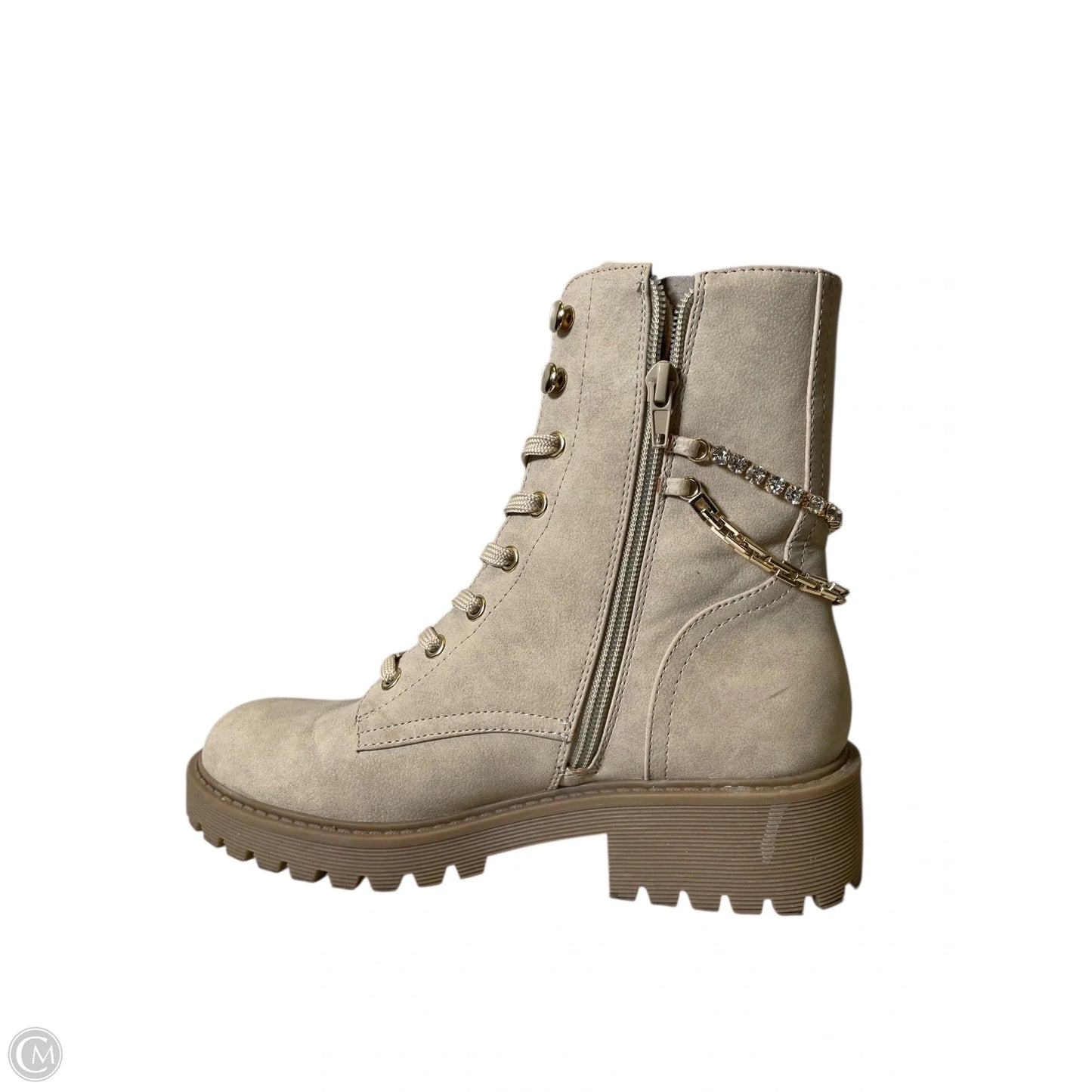 Boots Combat By Clothes Mentor In Beige, Size: 7.5
