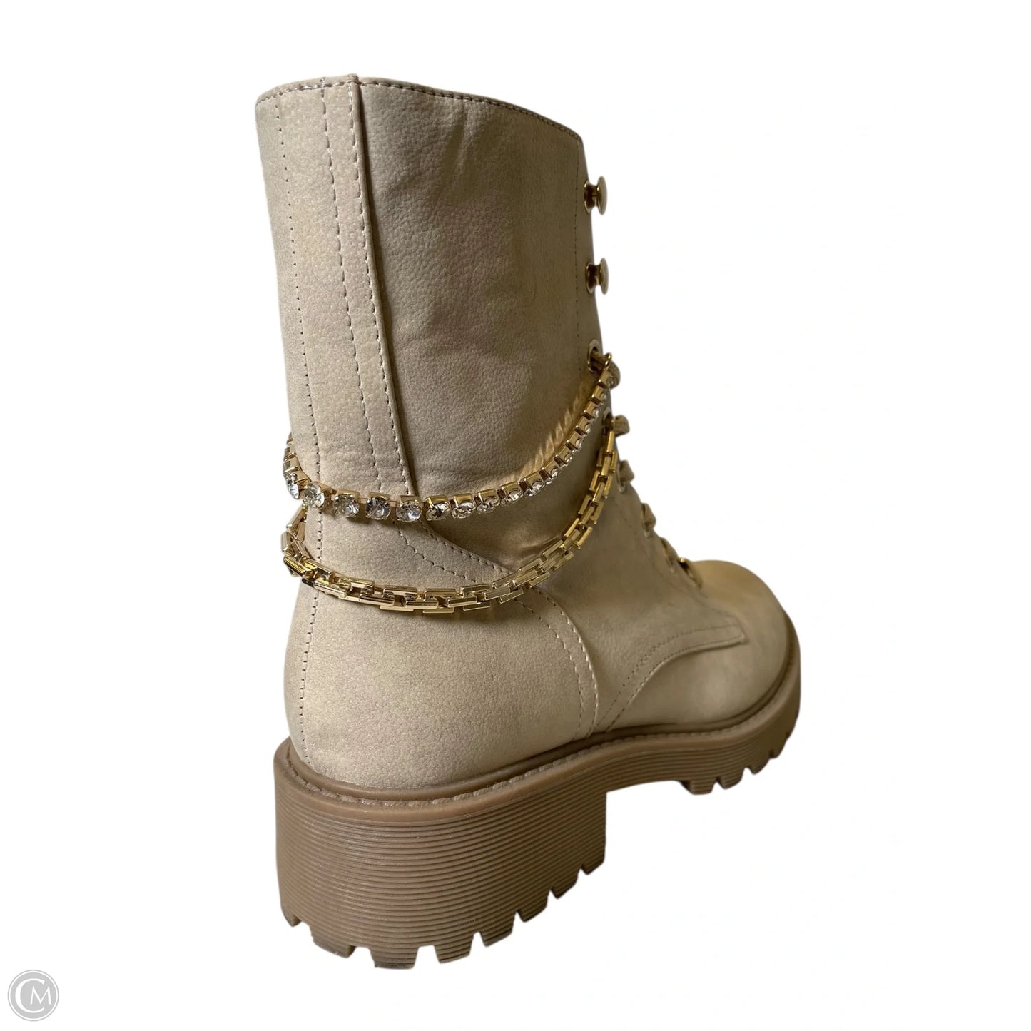 Boots Combat By Clothes Mentor In Beige, Size: 7.5