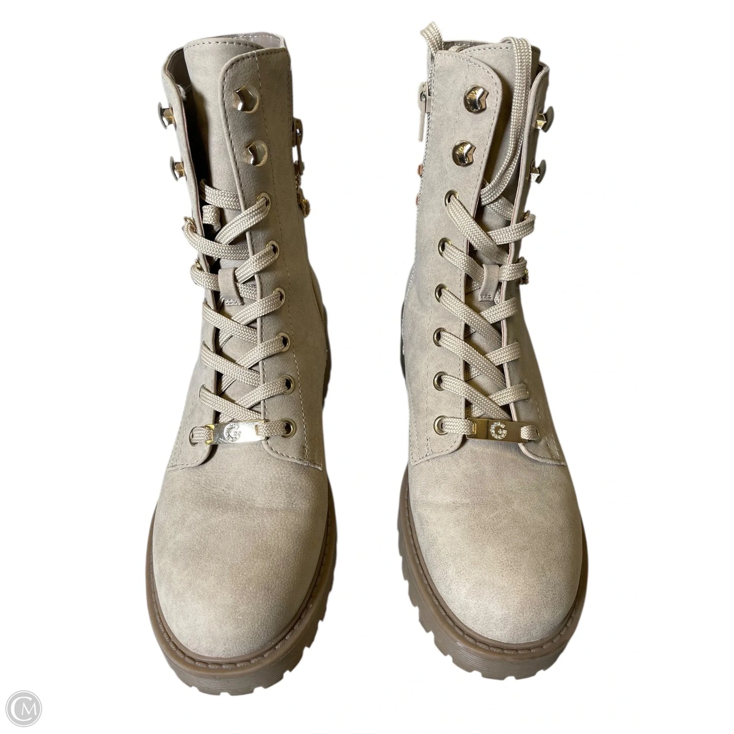 Boots Combat By Clothes Mentor In Beige, Size: 7.5