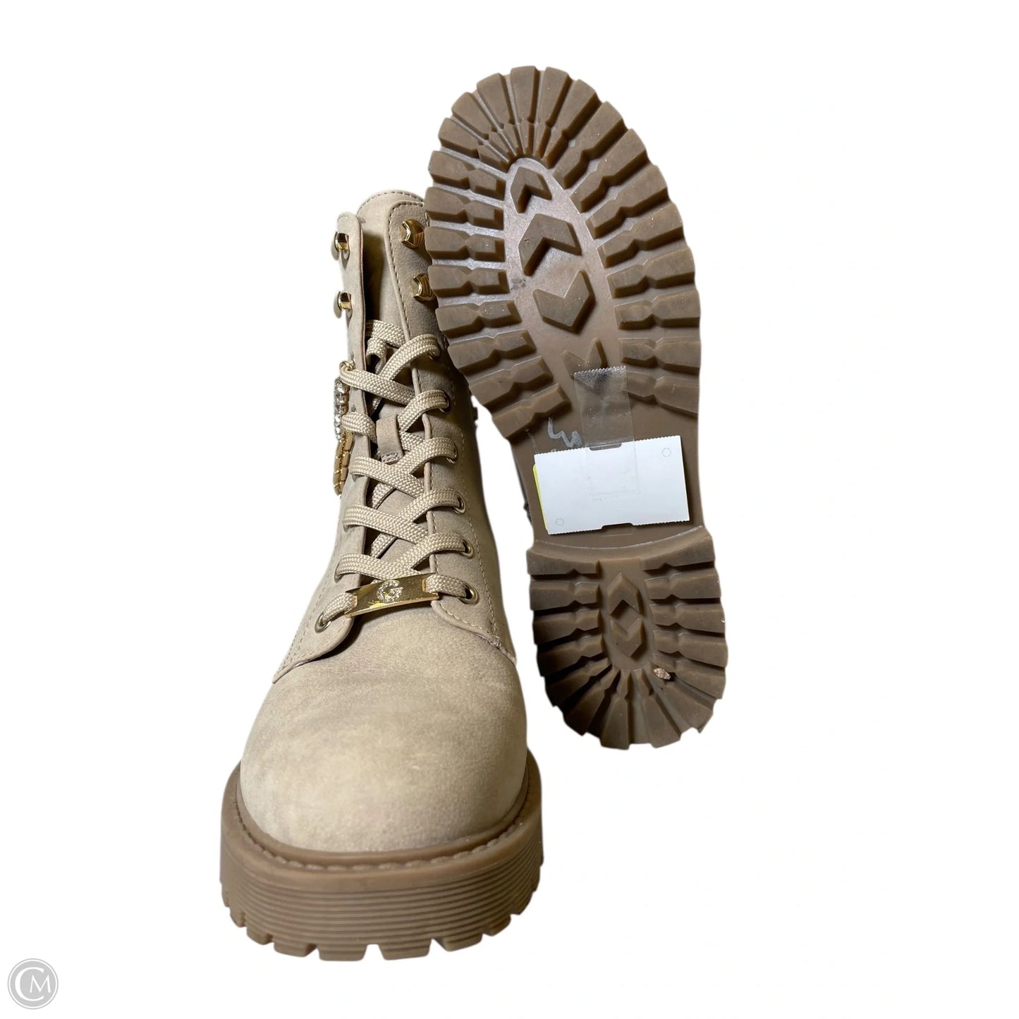 Boots Combat By Clothes Mentor In Beige, Size: 7.5