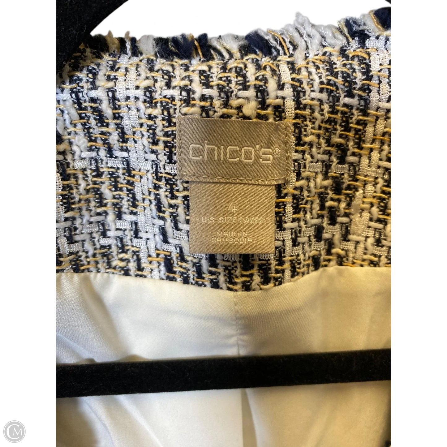 Jacket Moto By Chicos In Multi-colored, Size: Xxl