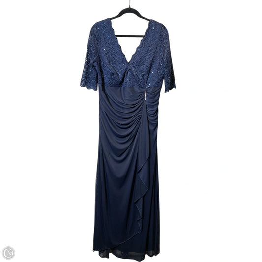 Dress Party Long By Betsy And Adam In Navy, Size: 16