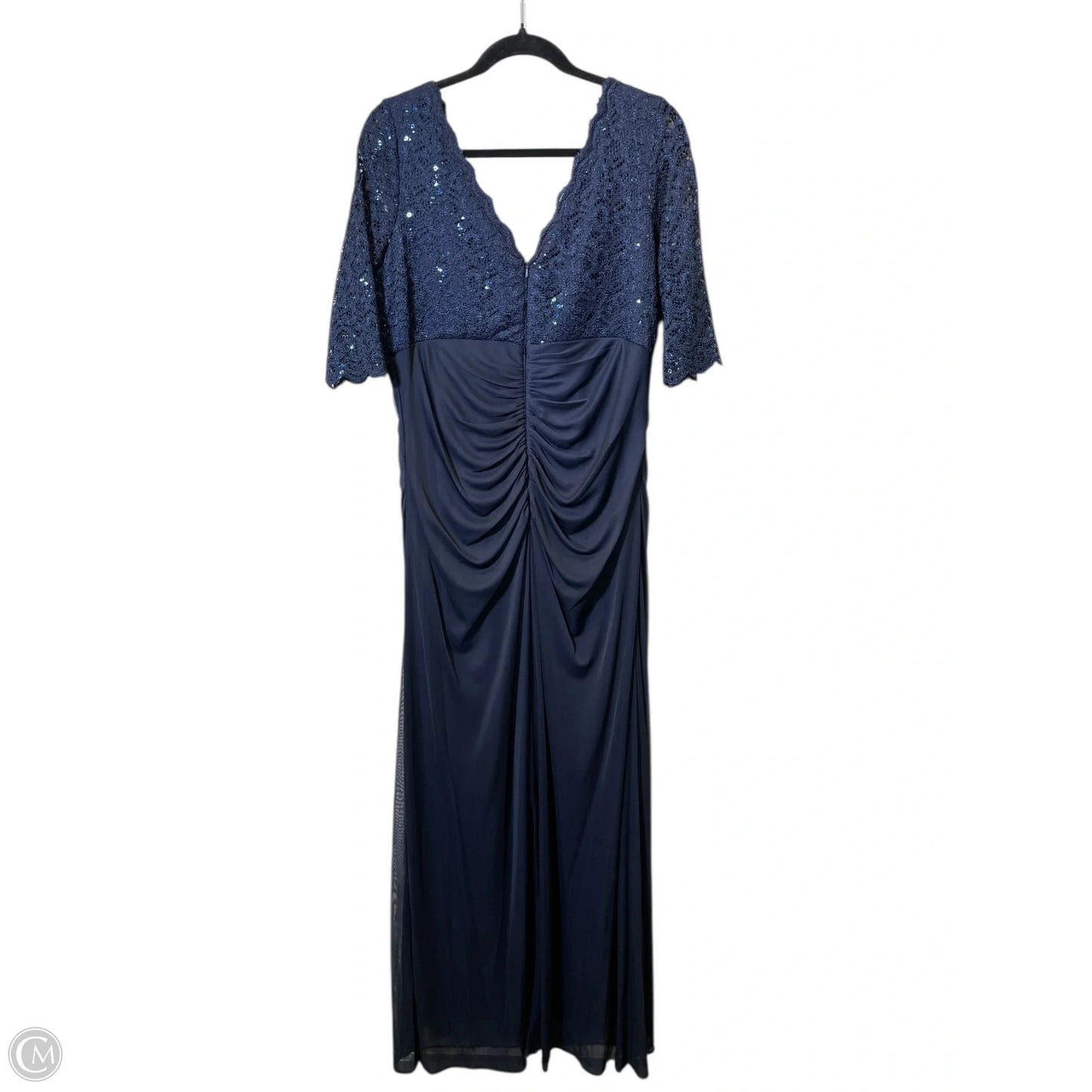 Dress Party Long By Betsy And Adam In Navy, Size: 16