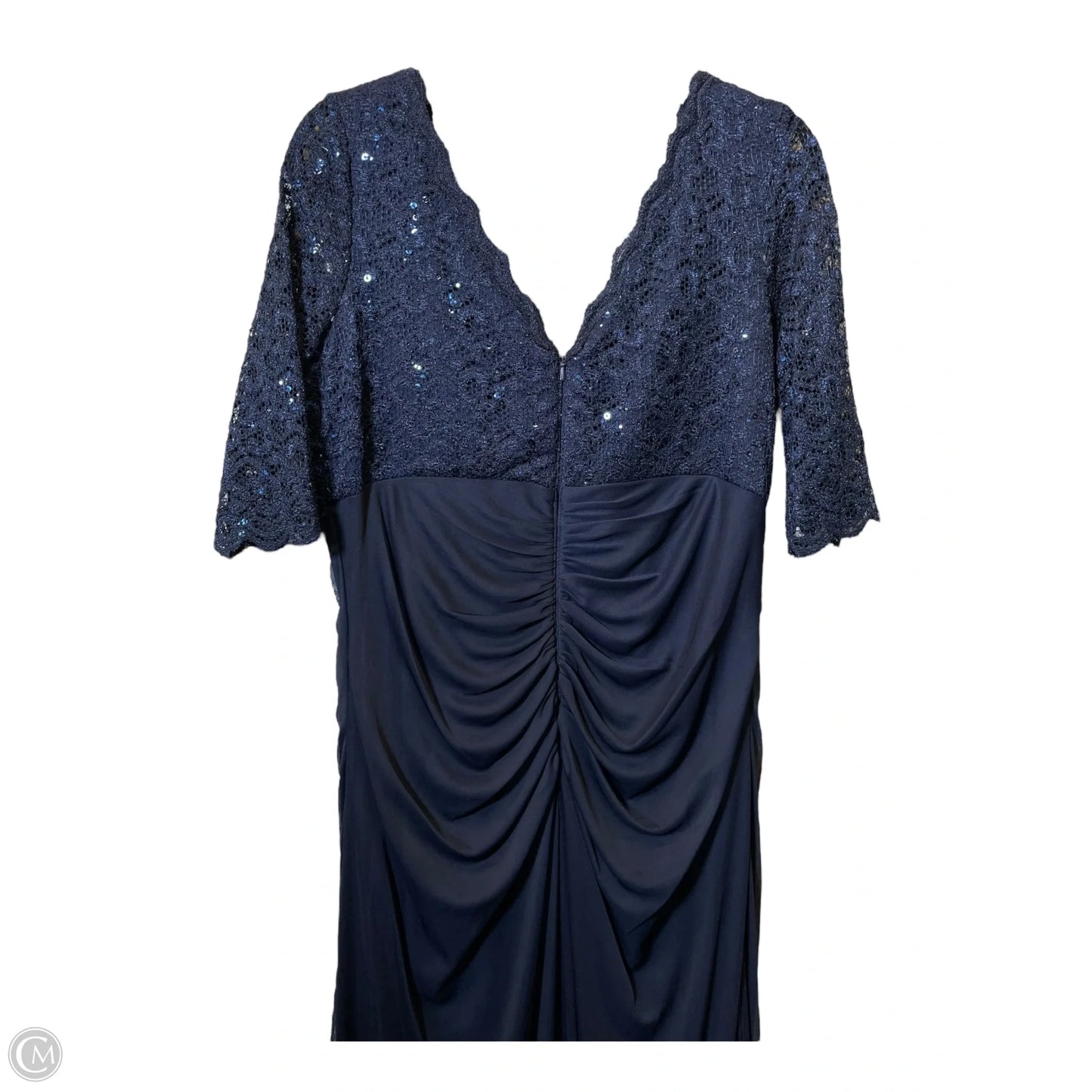 Dress Party Long By Betsy And Adam In Navy, Size: 16