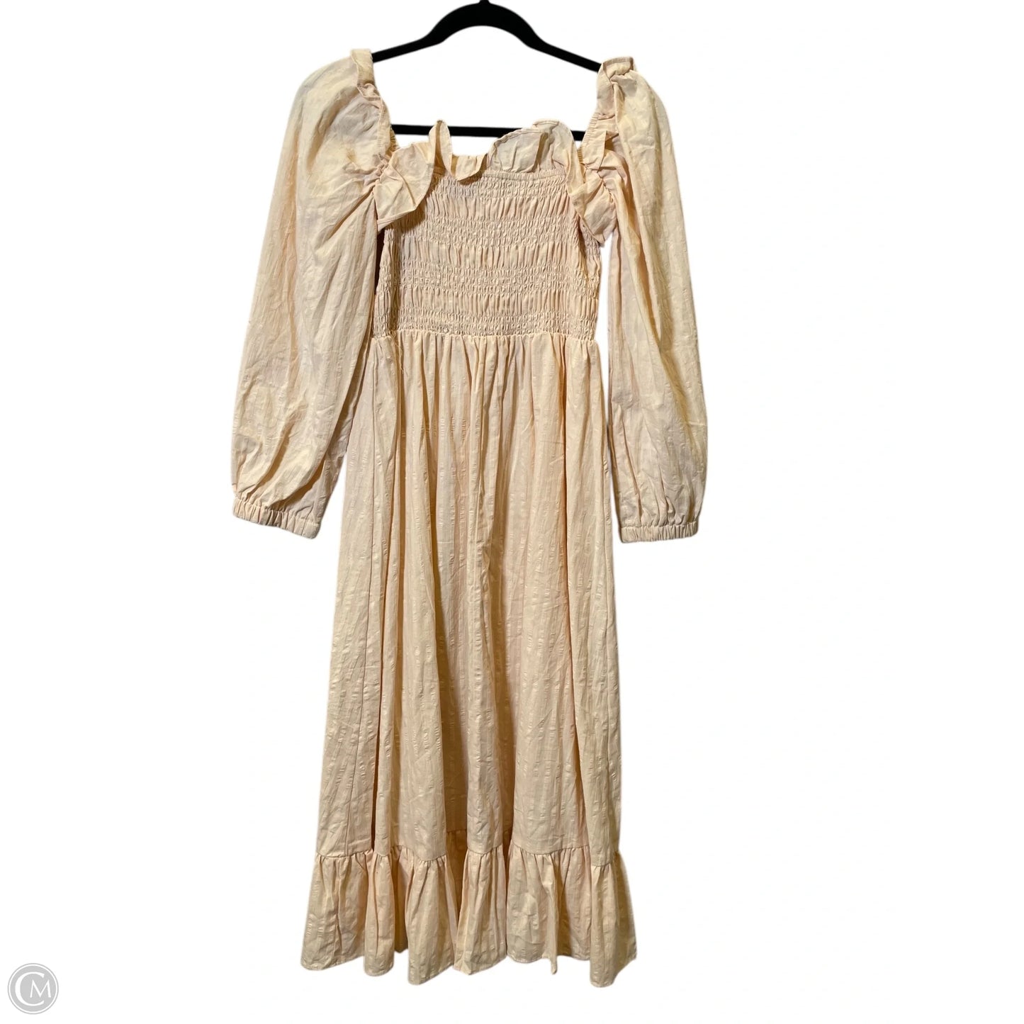 Dress Casual Midi By Clothes Mentor In Beige, Size: L