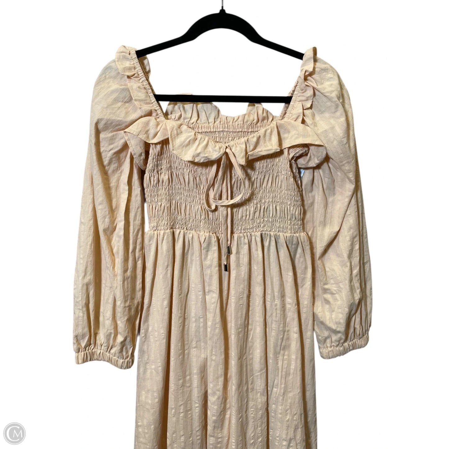 Dress Casual Midi By Clothes Mentor In Beige, Size: L