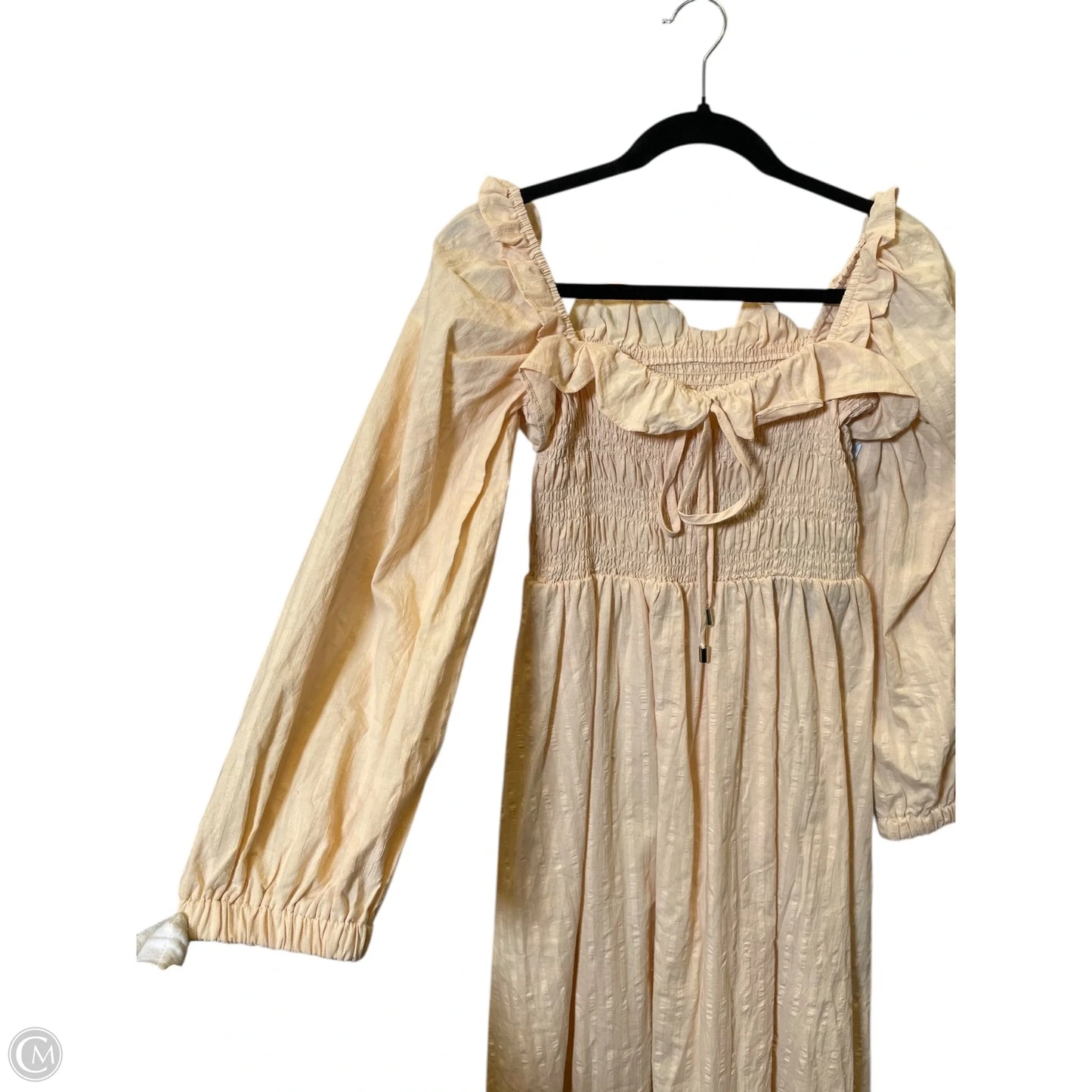 Dress Casual Midi By Clothes Mentor In Beige, Size: L