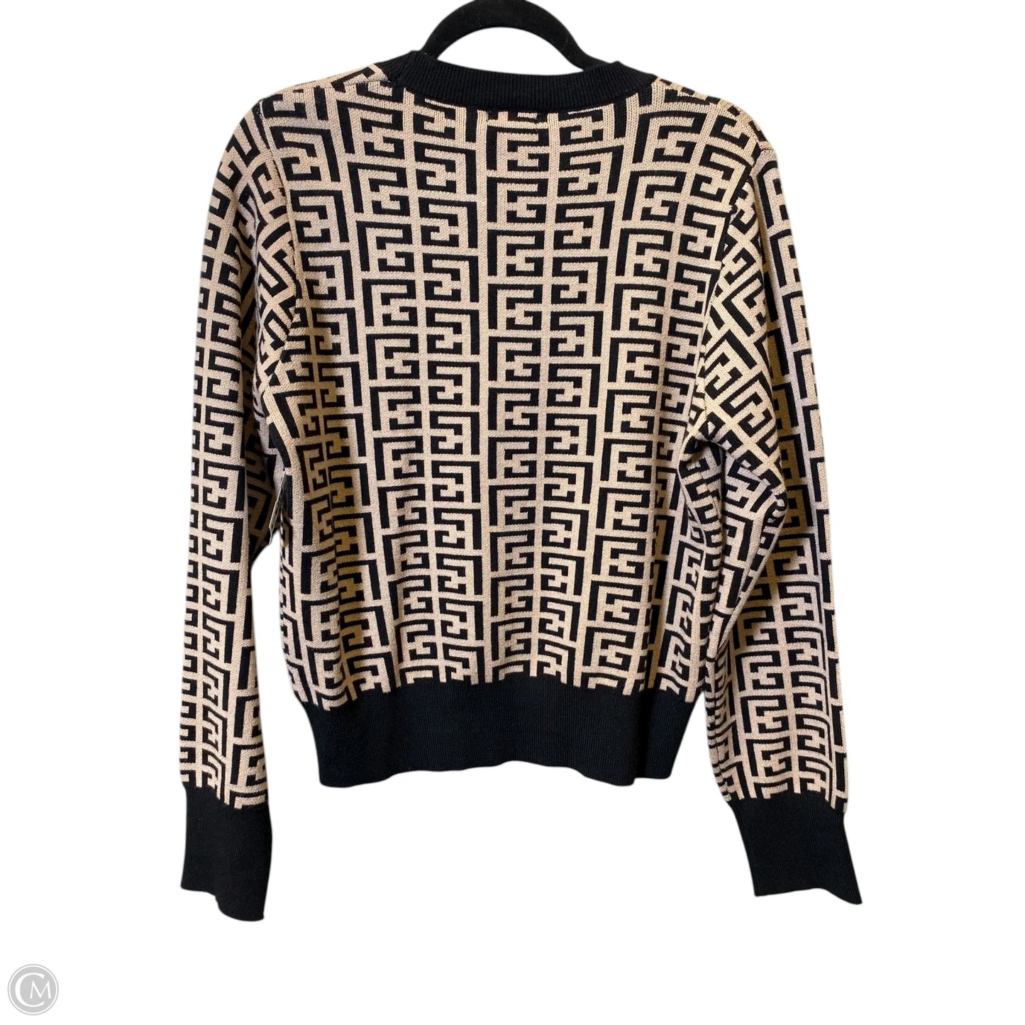 Sweater By Debut In Black & Cream, Size: L