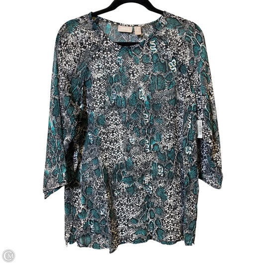 Top Long Sleeve By Chicos In Animal Print, Size: L