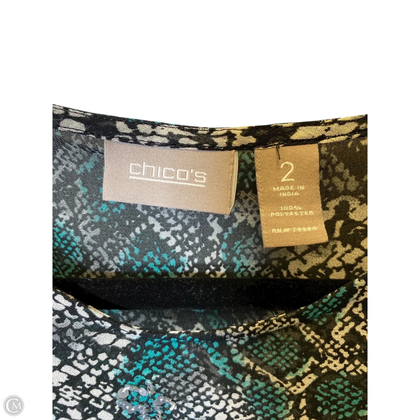 Top Long Sleeve By Chicos In Animal Print, Size: L