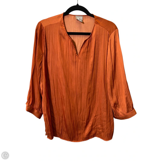 Top Long Sleeve By Chicos In Orange, Size: L