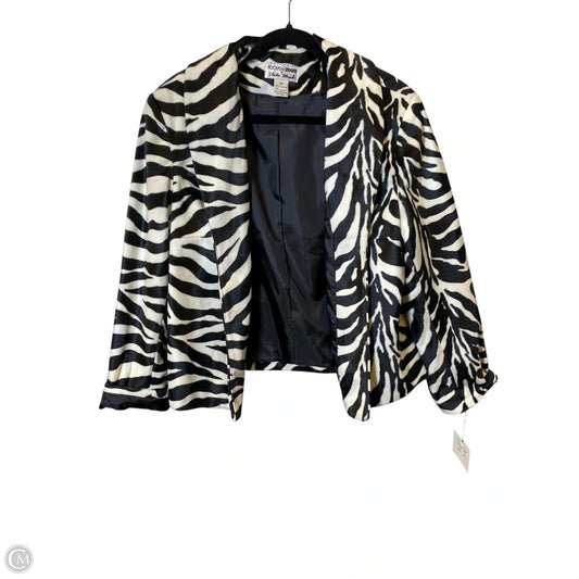 Jacket Faux Fur & Sherpa By Focus 2000 In Zebra Print, Size: 14