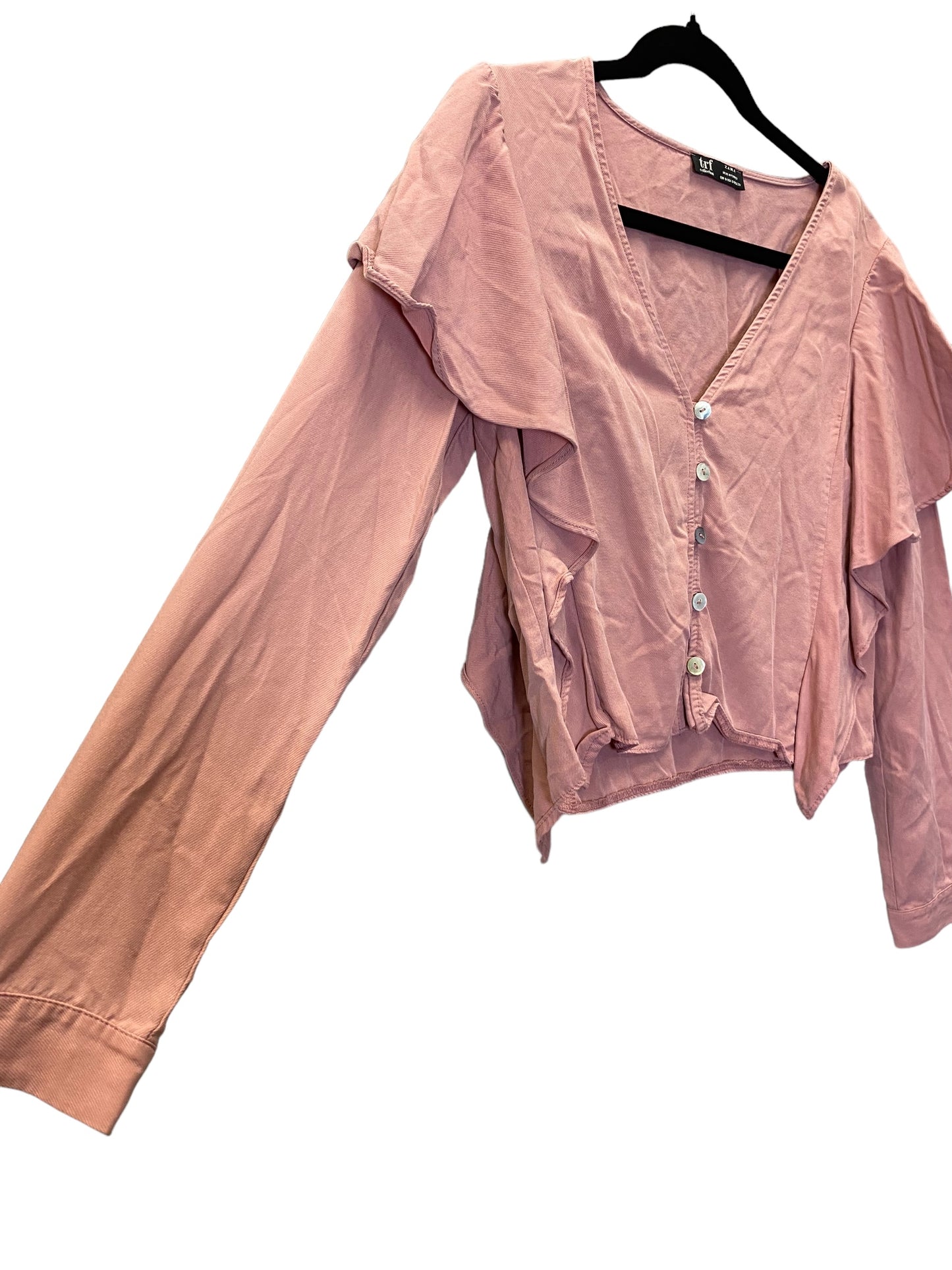 Mauve Blouse Long Sleeve Zara, Size S