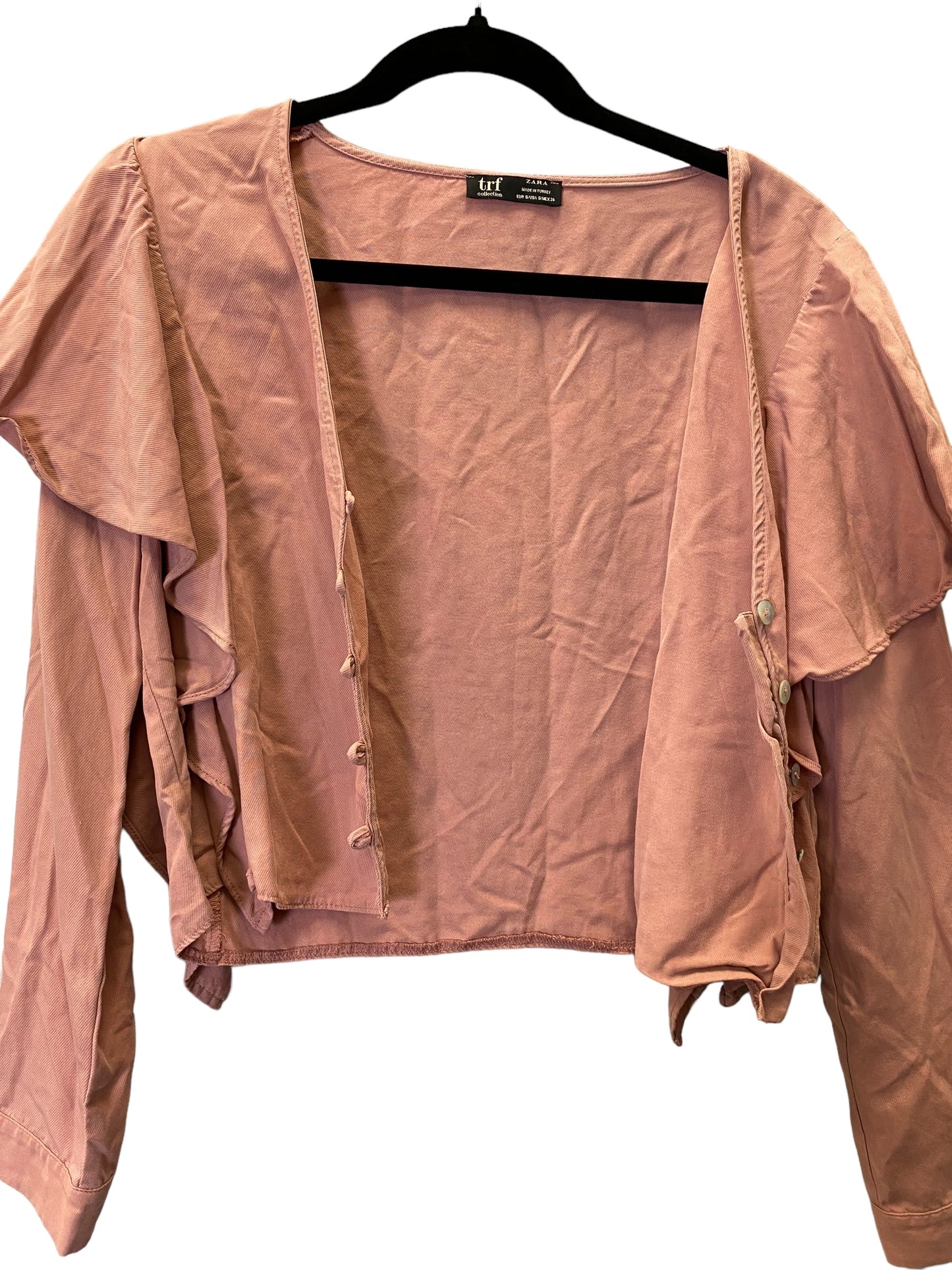 Mauve Blouse Long Sleeve Zara, Size S