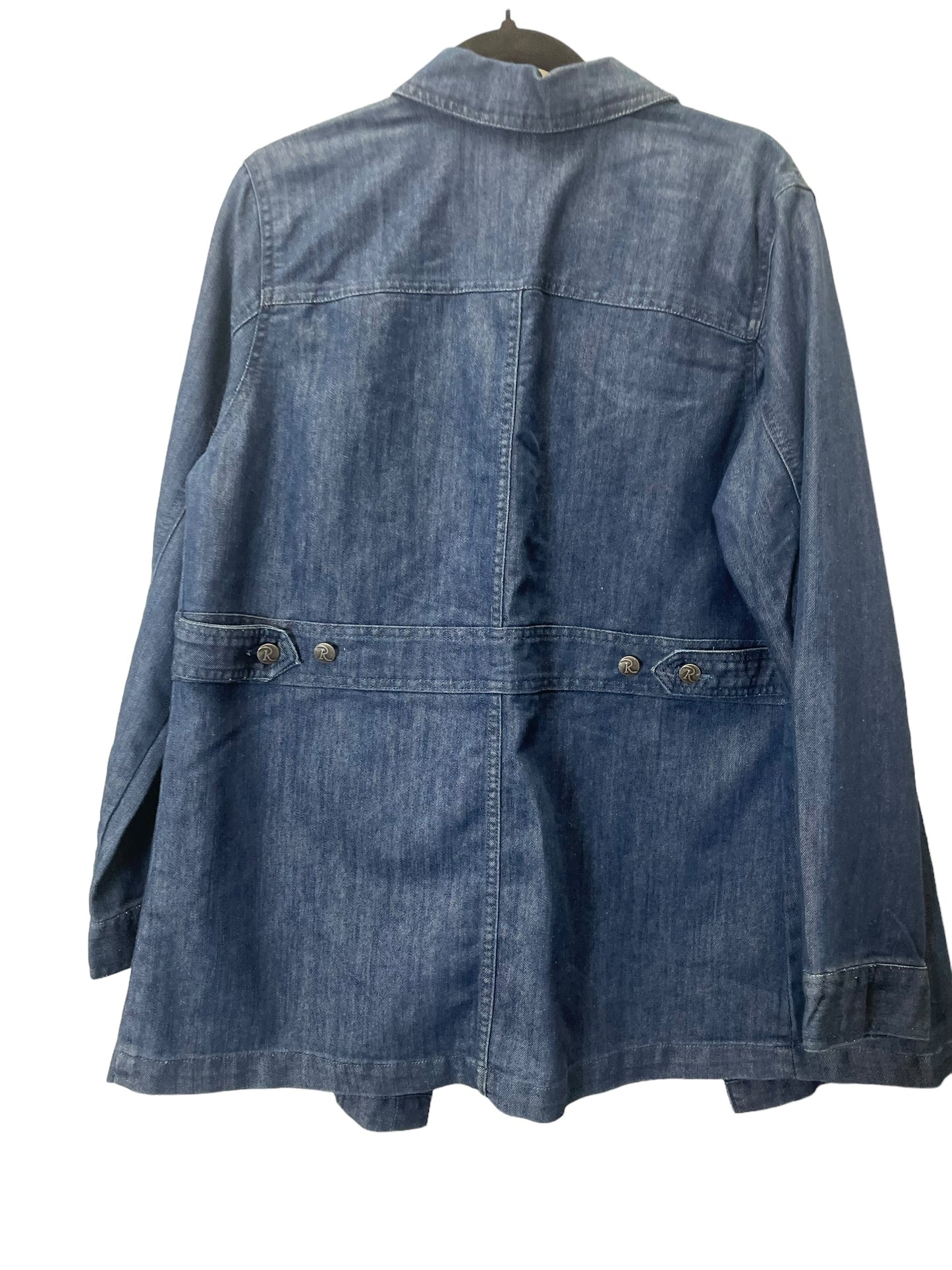 Jacket Denim By Romans In Blue Denim, Size: L