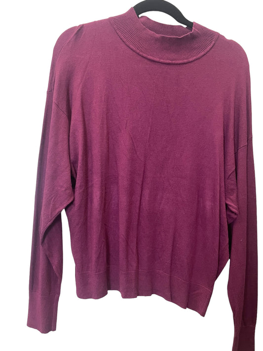 Sweater By Ann Taylor In Purple, Size: L