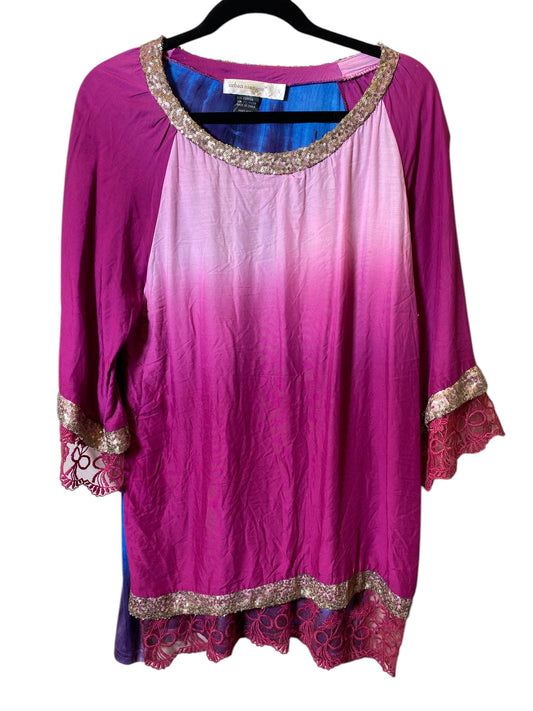 Top 3/4 Sleeve By Urban Mango In Pink, Size: S