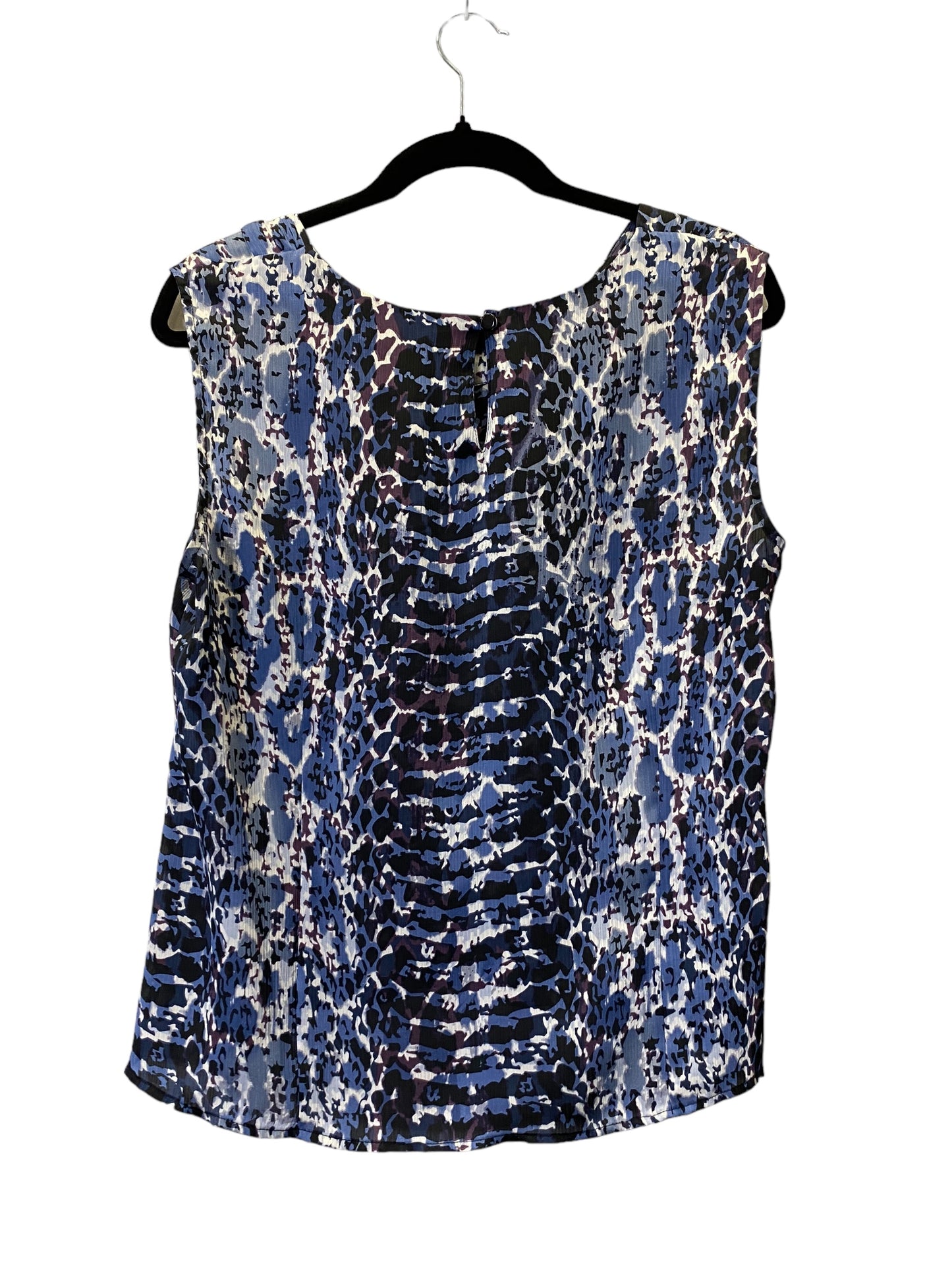 Snakeskin Print Top Sleeveless Kasper, Size Xl