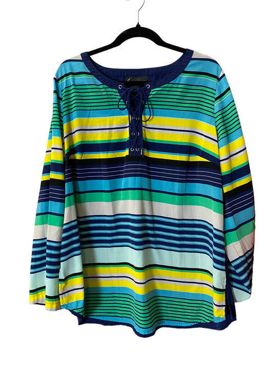 Top Long Sleeve By Cmc In Multi-colored, Size: 2x