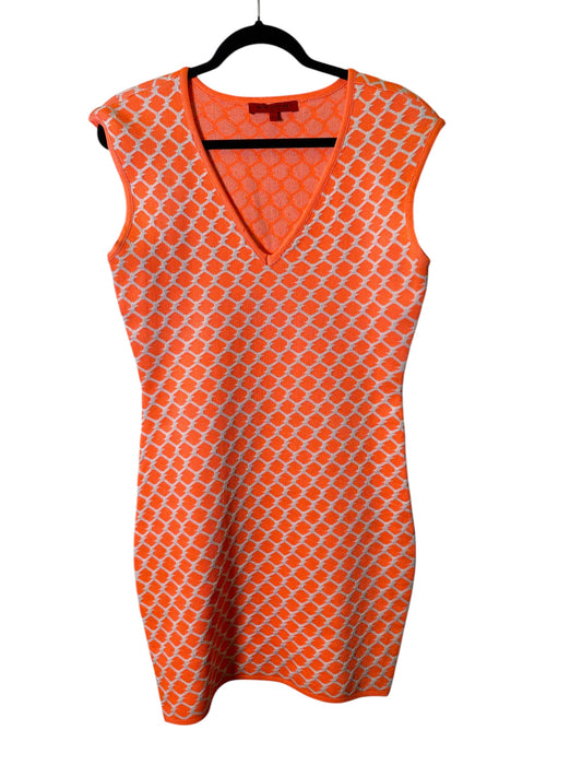 Dress Casual Midi By Cmc In Orange, Size: L