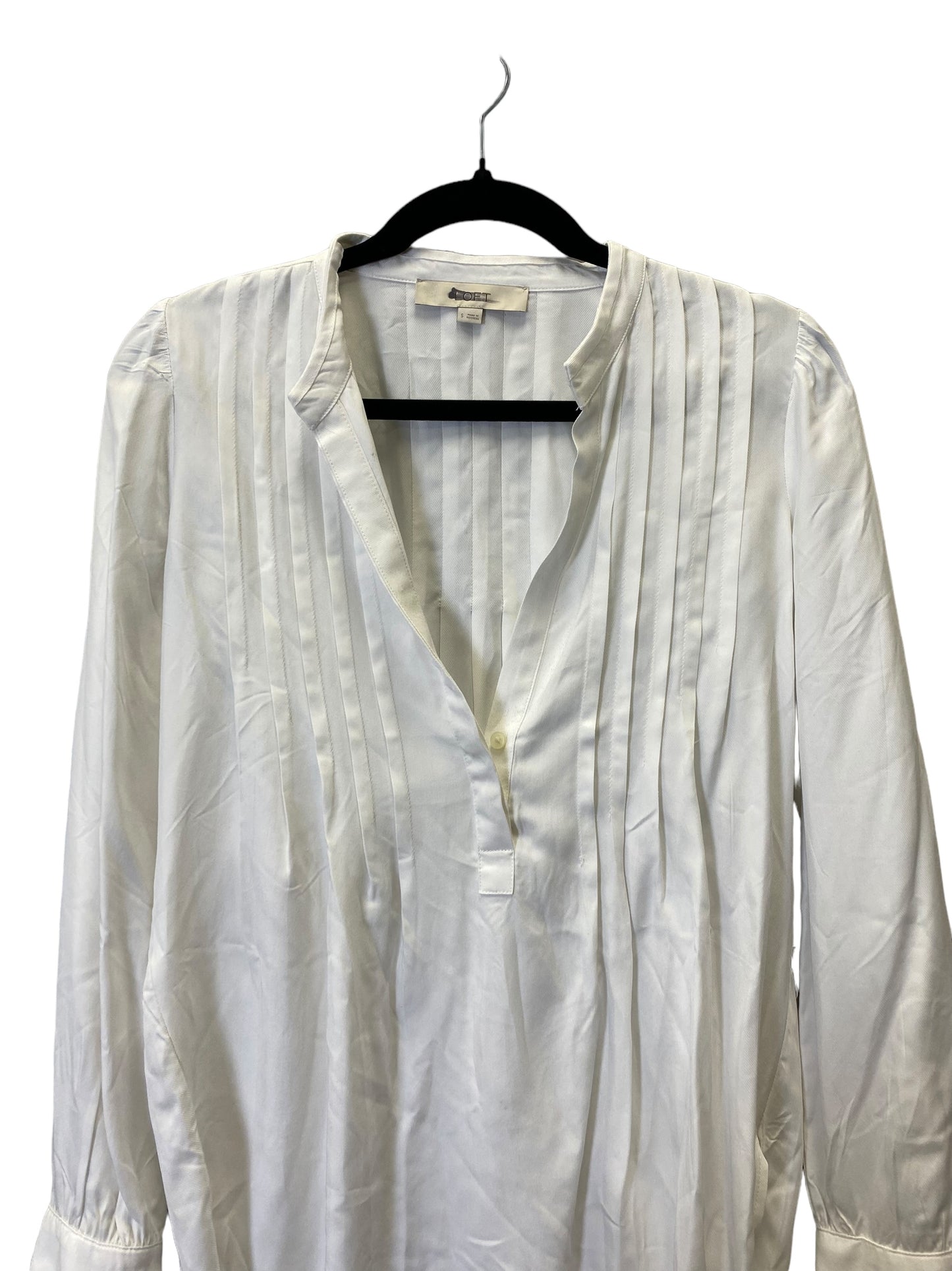 White Top Long Sleeve Loft, Size S