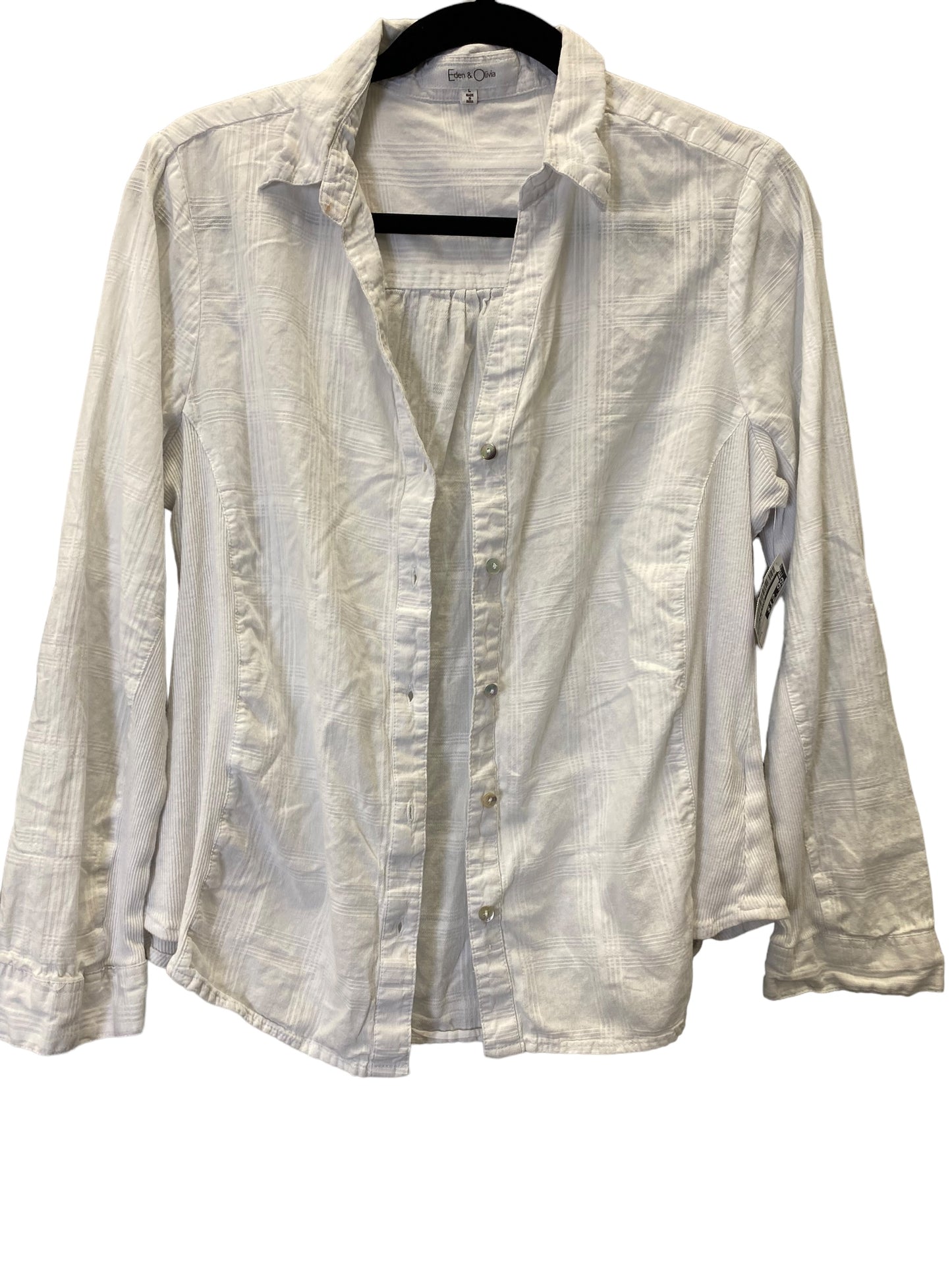 White Blouse Long Sleeve Eden & Olivia, Size L