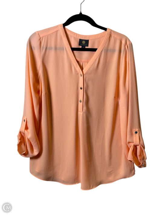 Blouse Long Sleeve By Cmc In Orange, Size: M