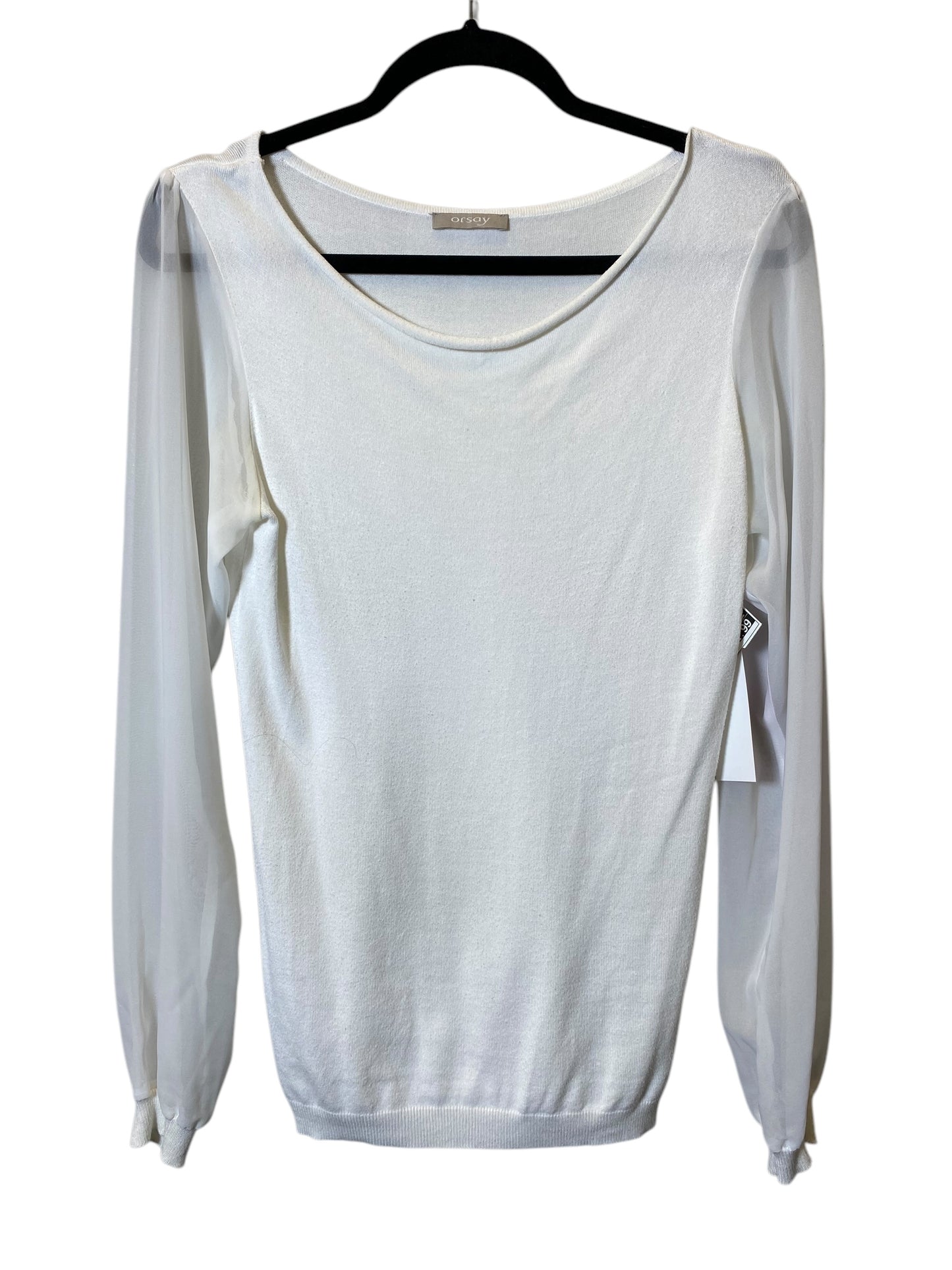 Top Long Sleeve By Cmc In White, Size: M