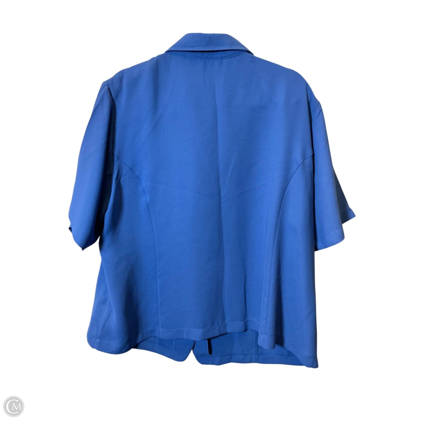 Blouse Short Sleeve By Liz Baker In Blue, Size: 3x