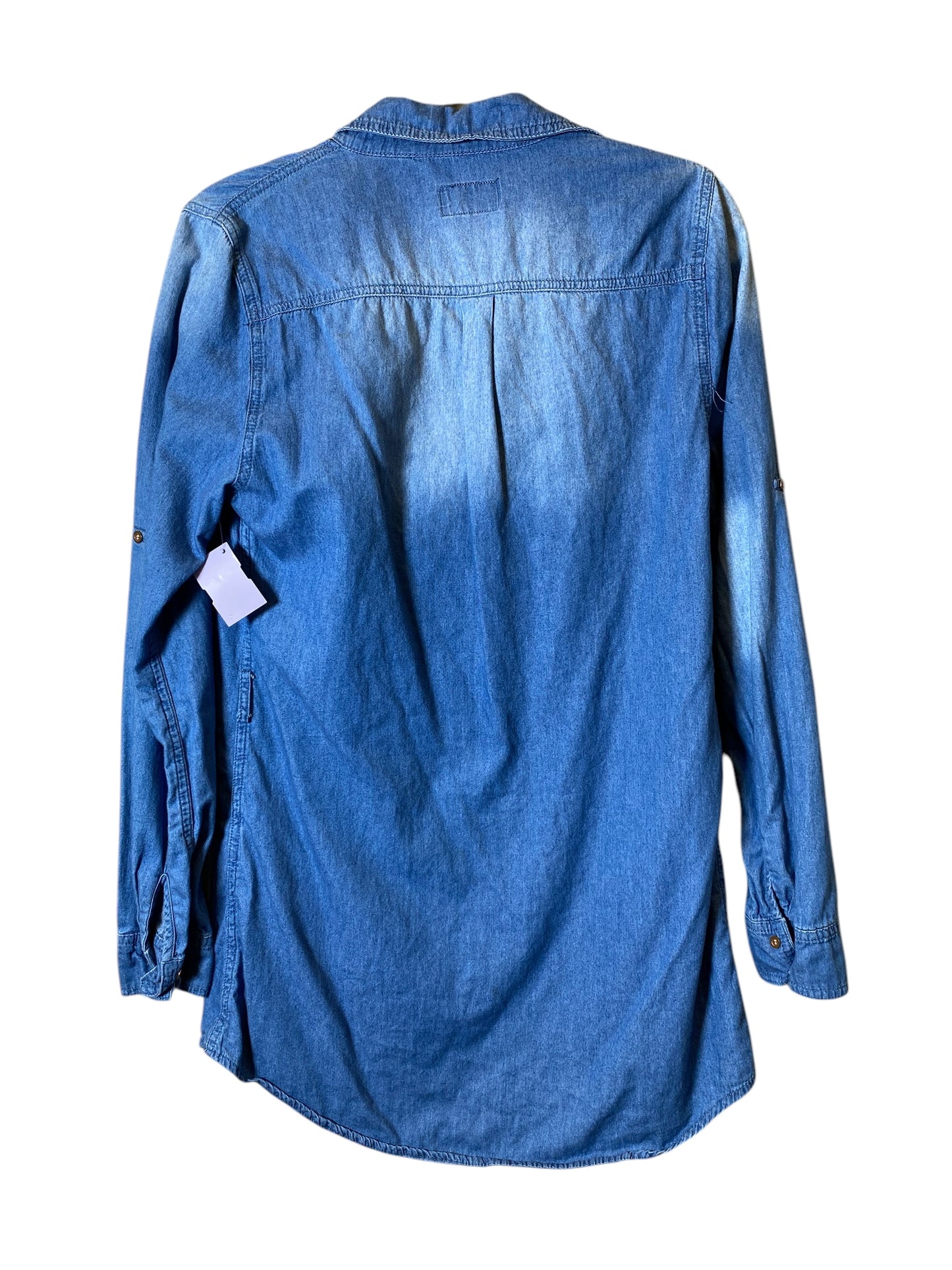 Top Long Sleeve By Ci Sono In Blue Denim, Size: M