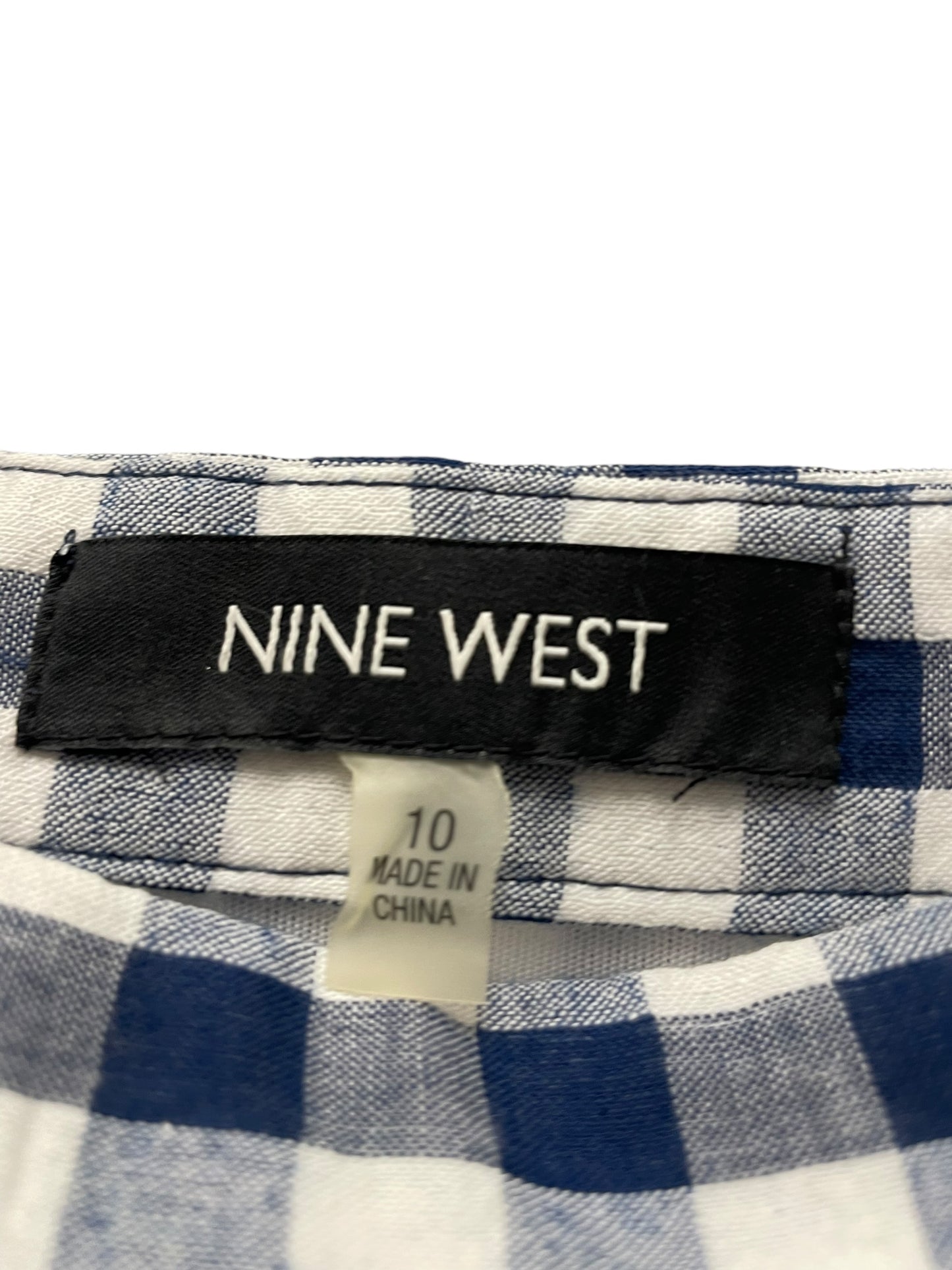 Dress Casual Midi By Nine West In Checkered Pattern, Size: M