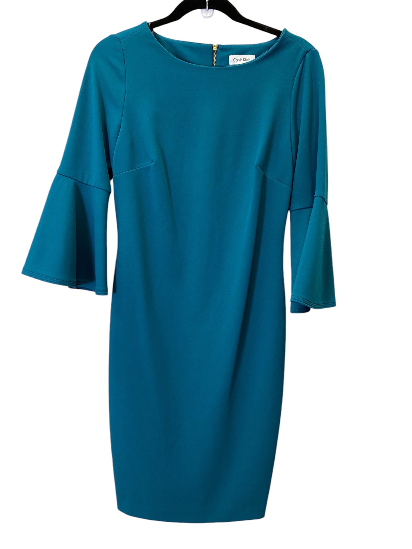 Dress Work By Calvin Klein In Teal, Size: S