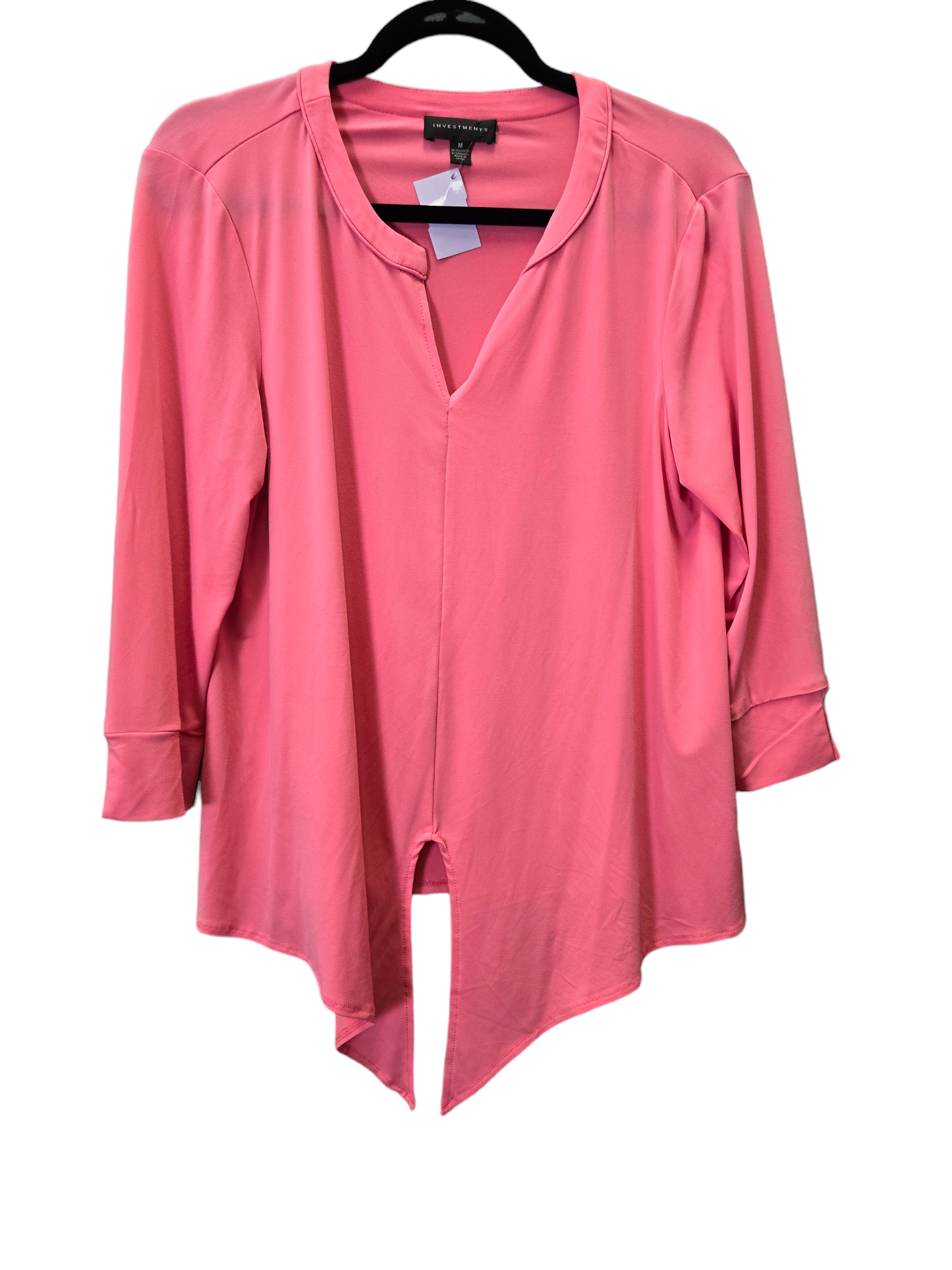 Pink Top 3/4 Sleeve Investments, Size M