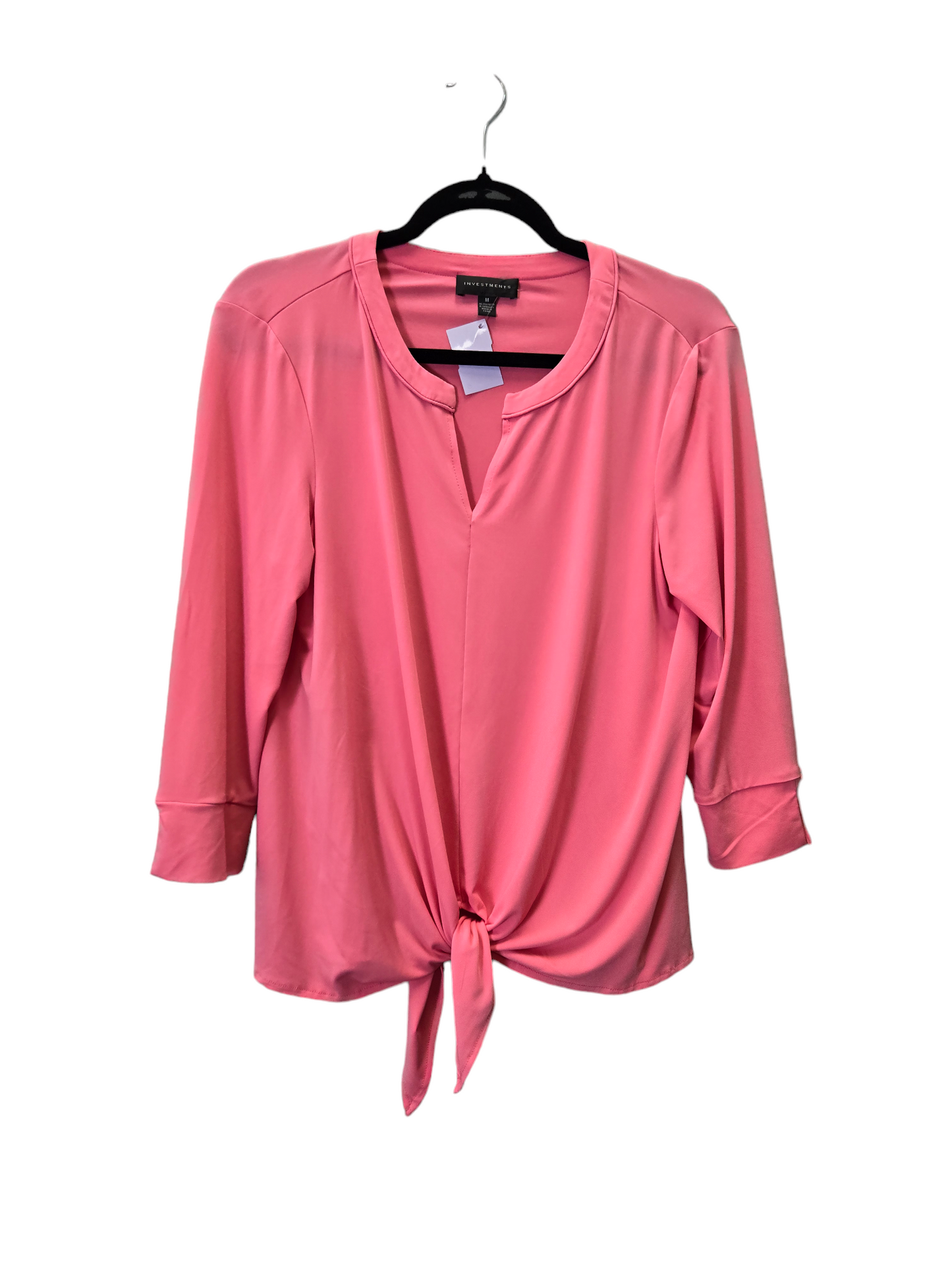 Pink Top 3/4 Sleeve Investments, Size M