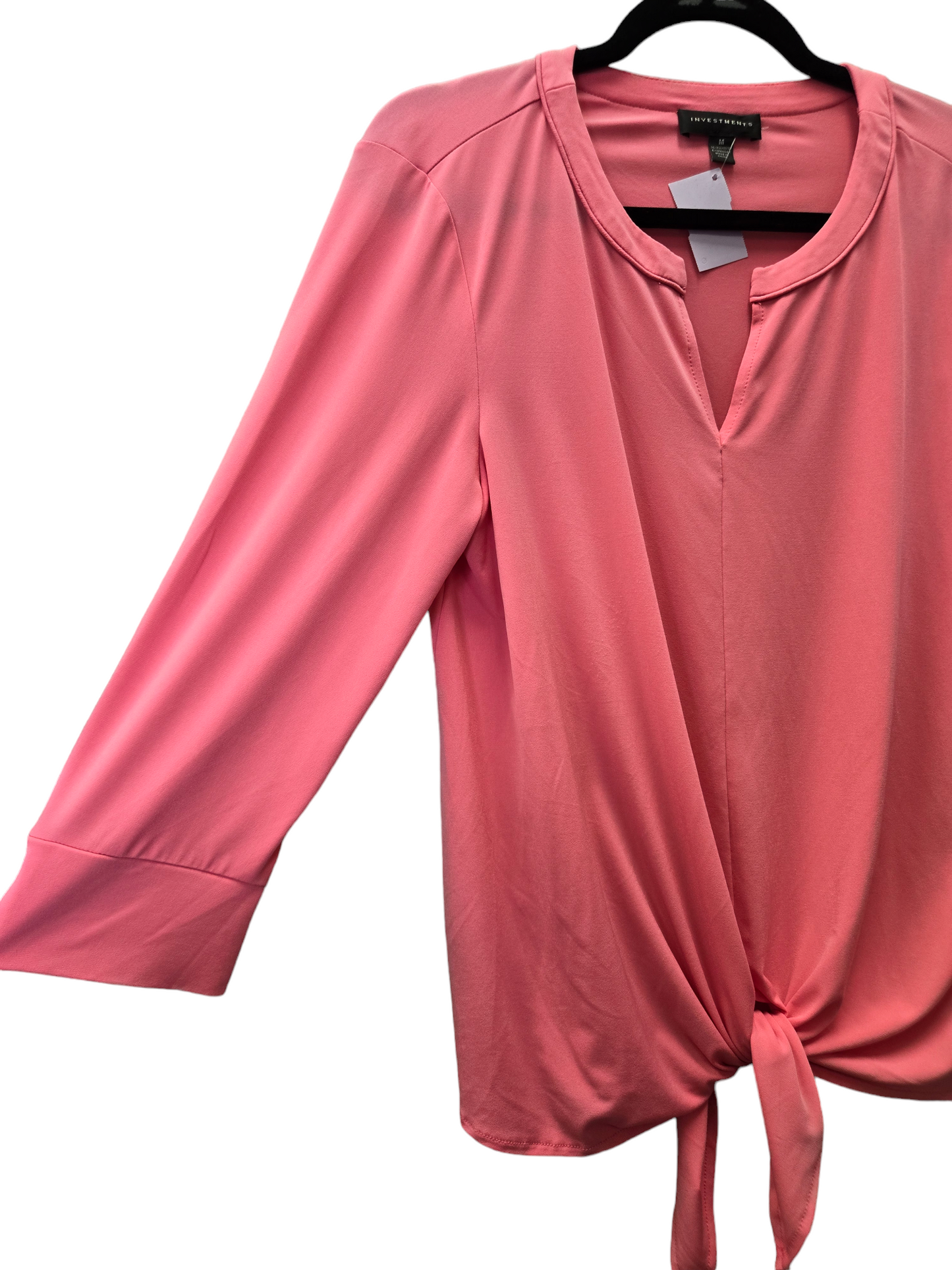 Pink Top 3/4 Sleeve Investments, Size M