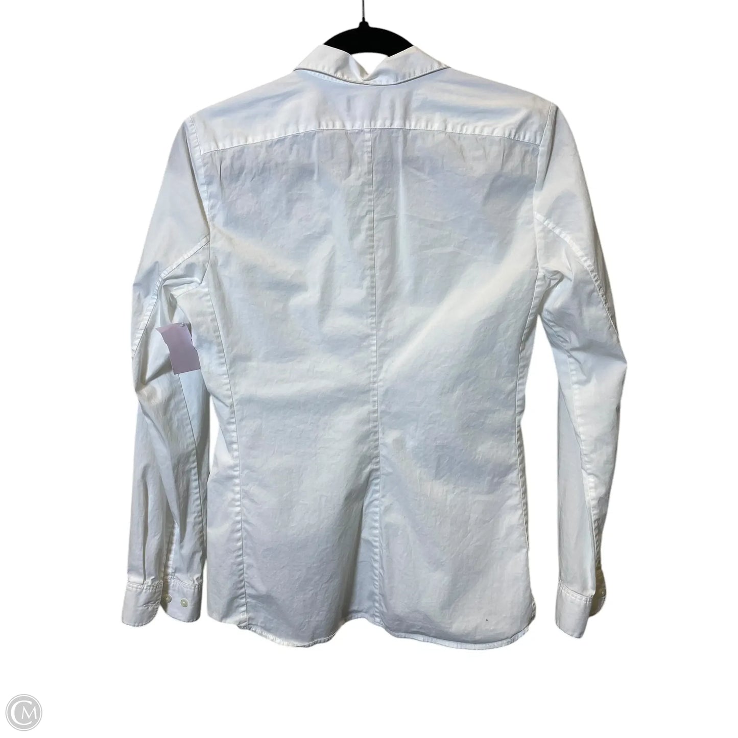 Blouse Long Sleeve By Gap In White, Size: M