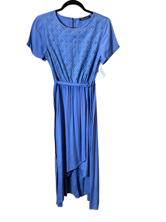 Dress Casual Midi By Simple In Blue, Size: S