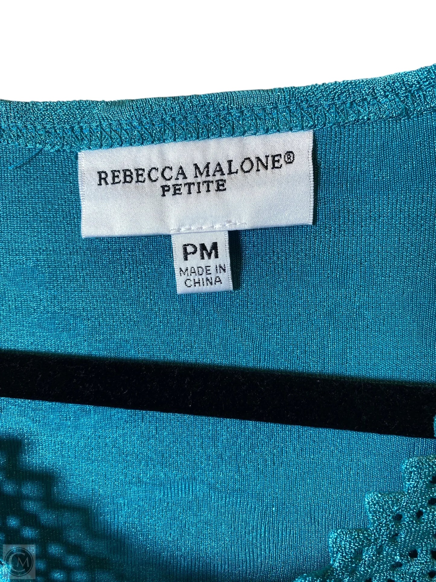 Blouse 3/4 Sleeve By Rebecca Malone In Teal, Size: M