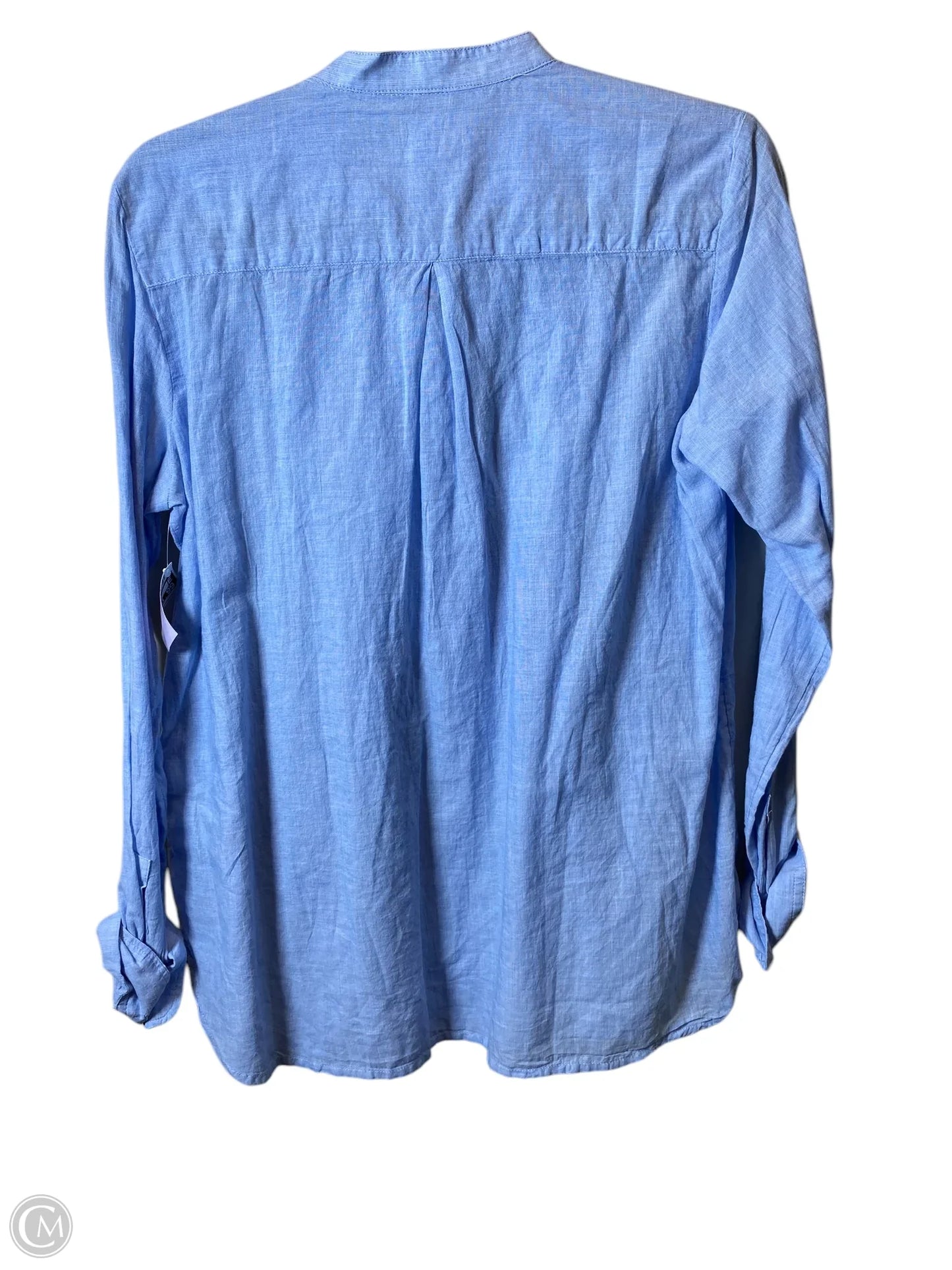 Blouse Long Sleeve By Gap In Blue, Size: M