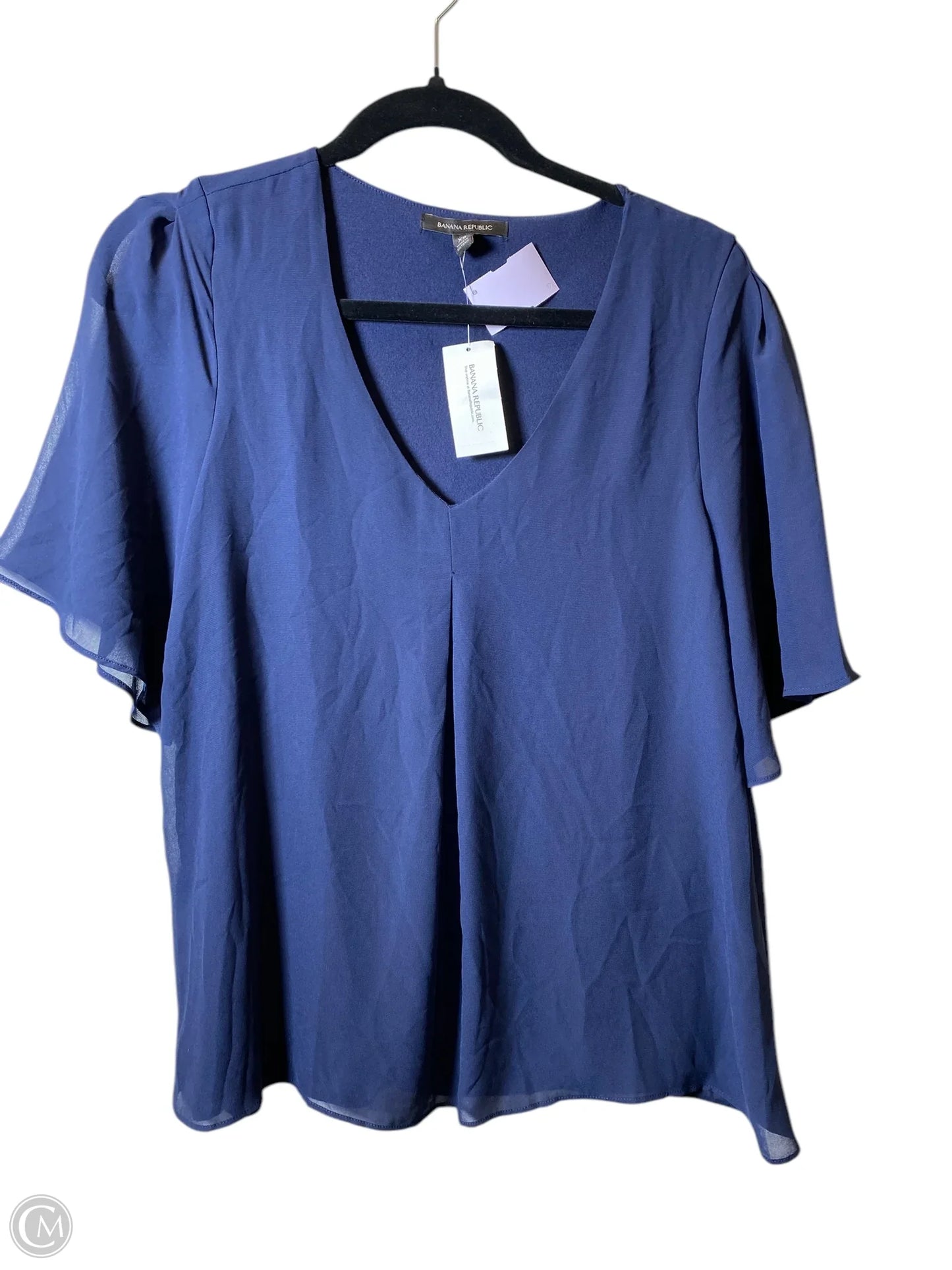 Top Short Sleeve By Banana Republic In Navy, Size: Xs