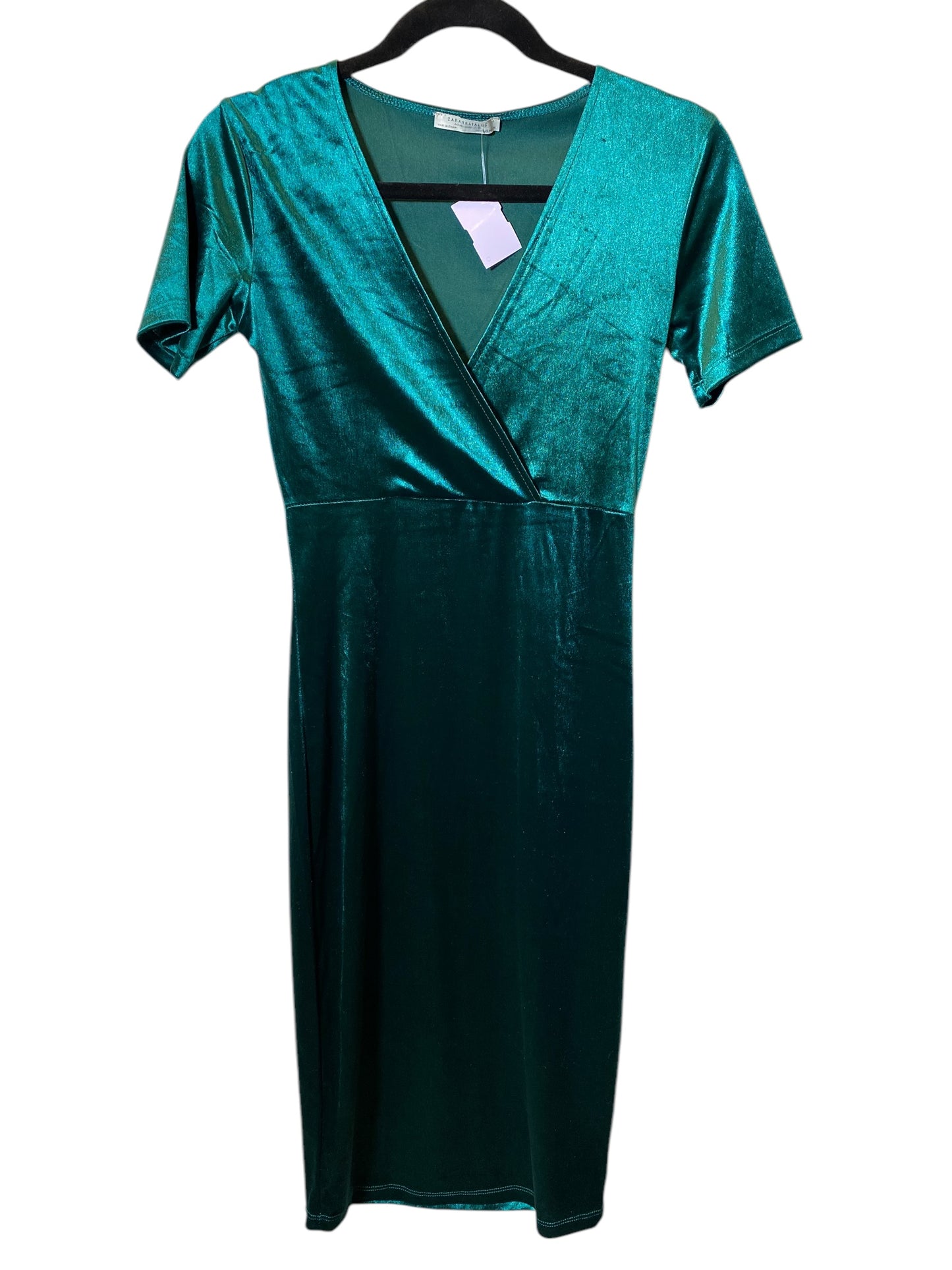 Dress Party Midi By Zara In Green, Size: S