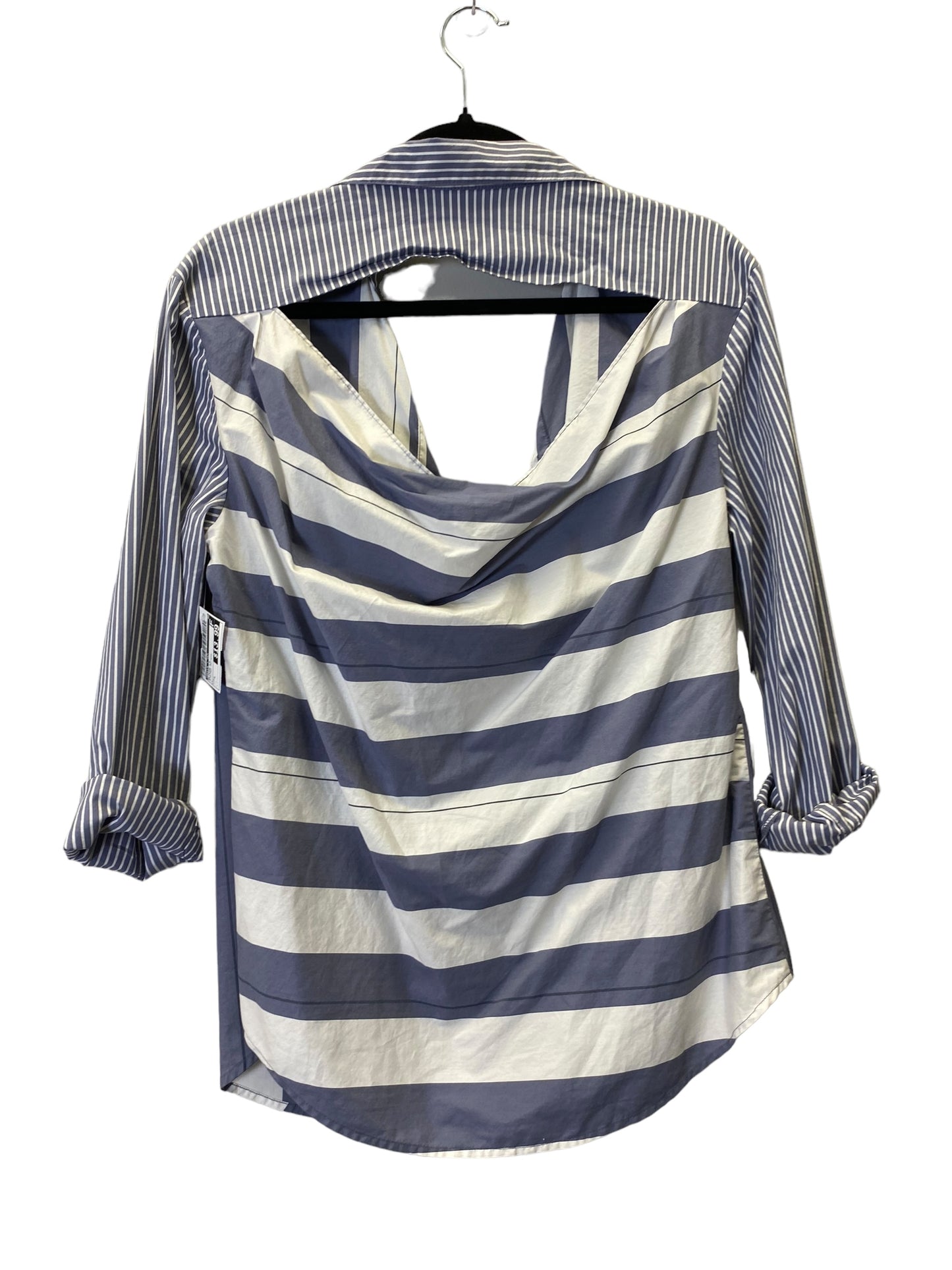 Striped Pattern Blouse Long Sleeve Belle + Sky, Size L